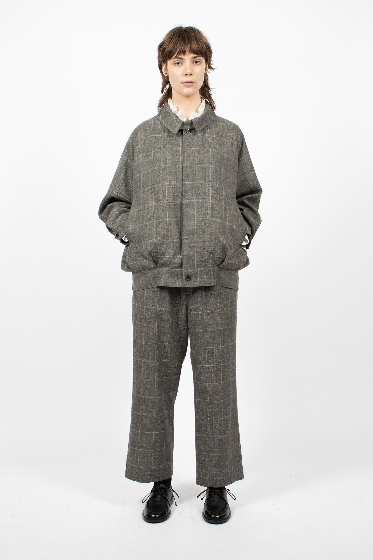 Oversized Harrington Jacket Grey