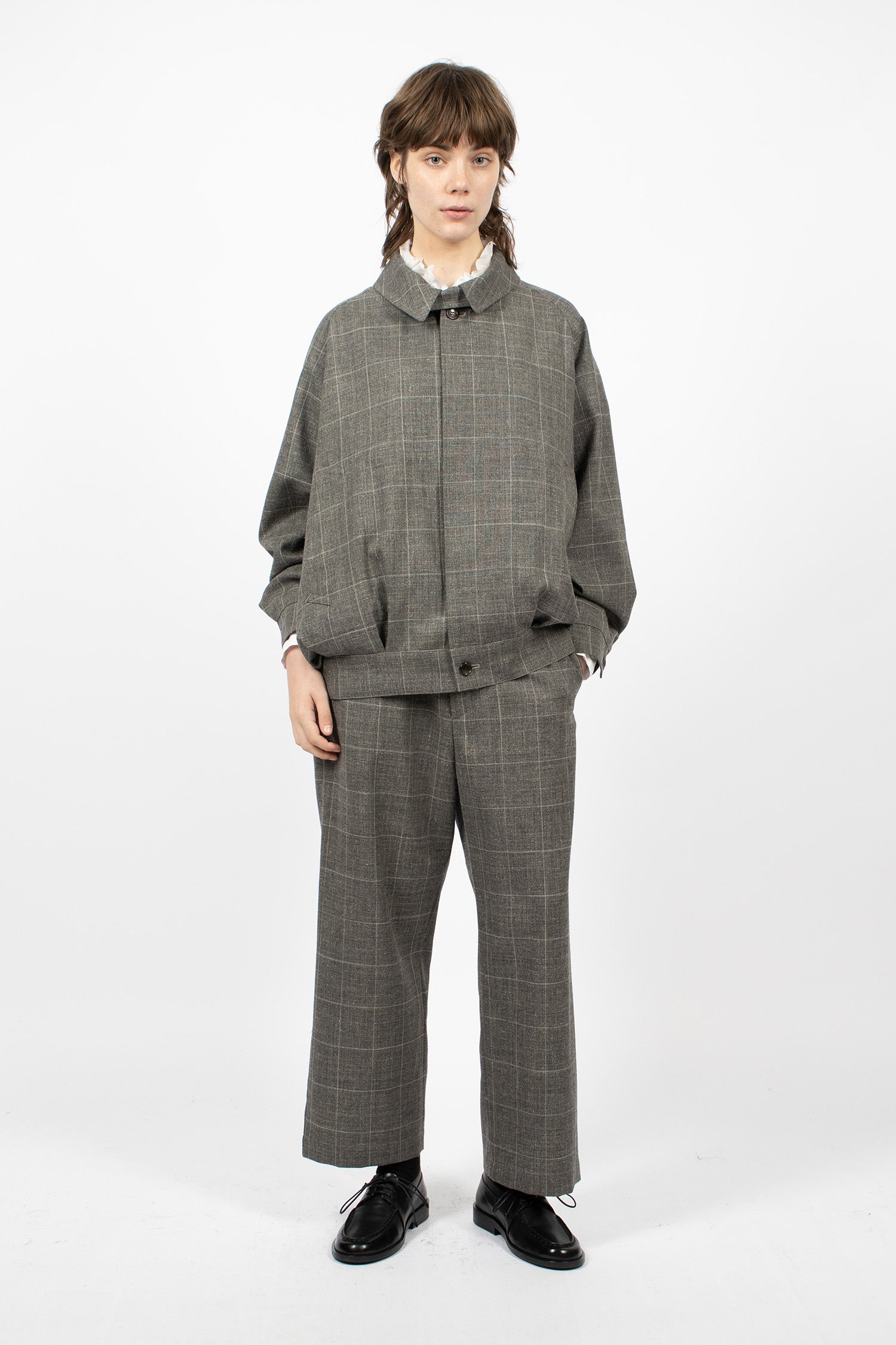 Oversized Harrington Jacket Grey