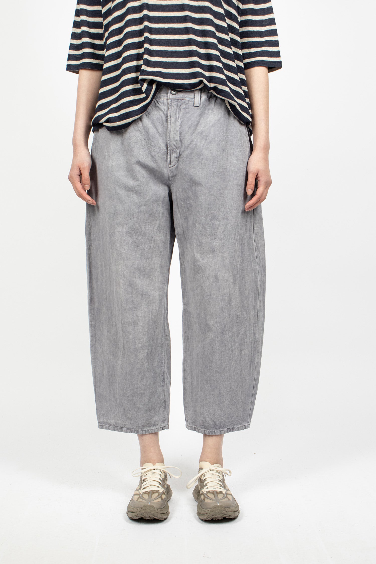 Tie-Dye Wide Dart Pants Grey Blue