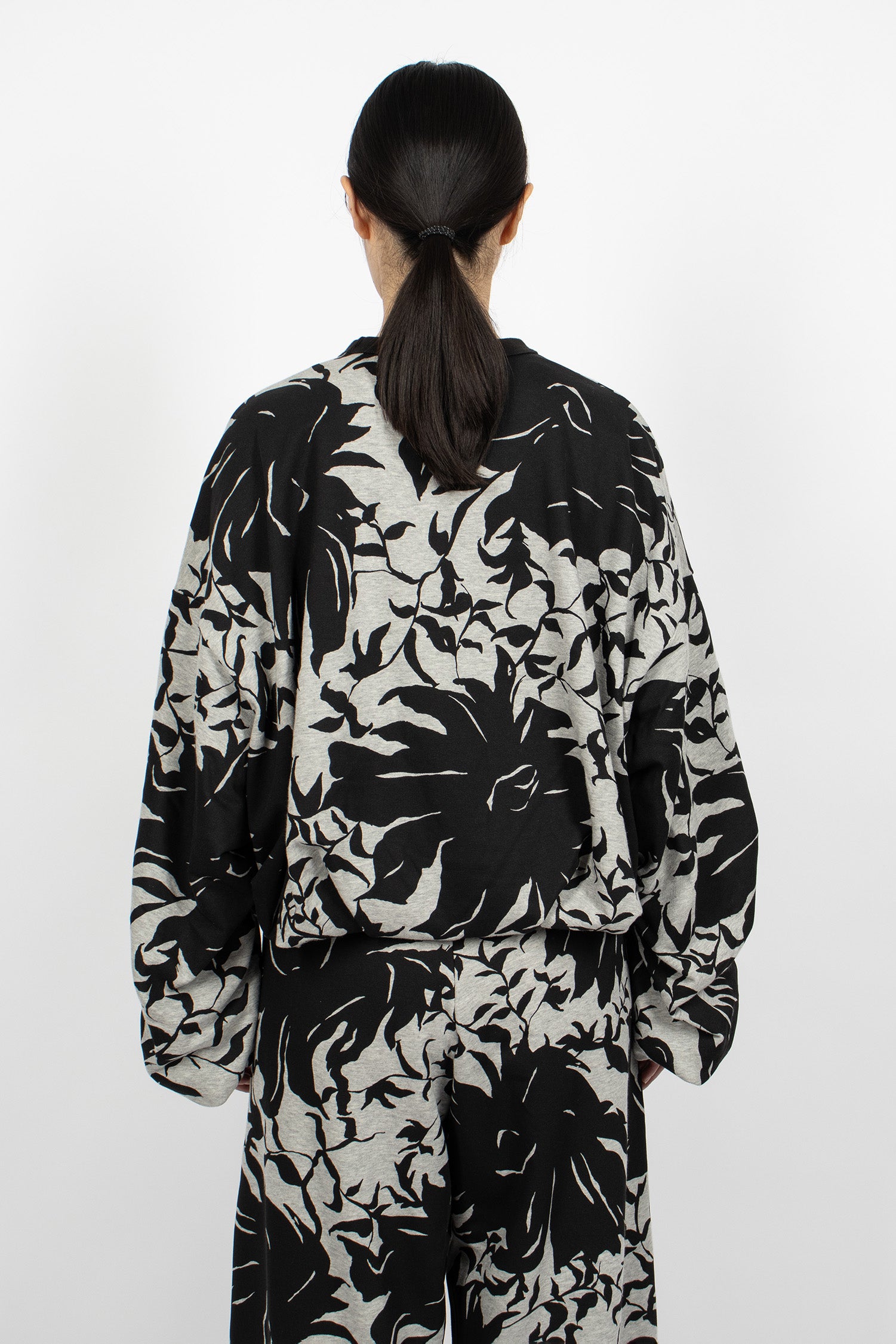 Draped Sweatshirt Grey Melange