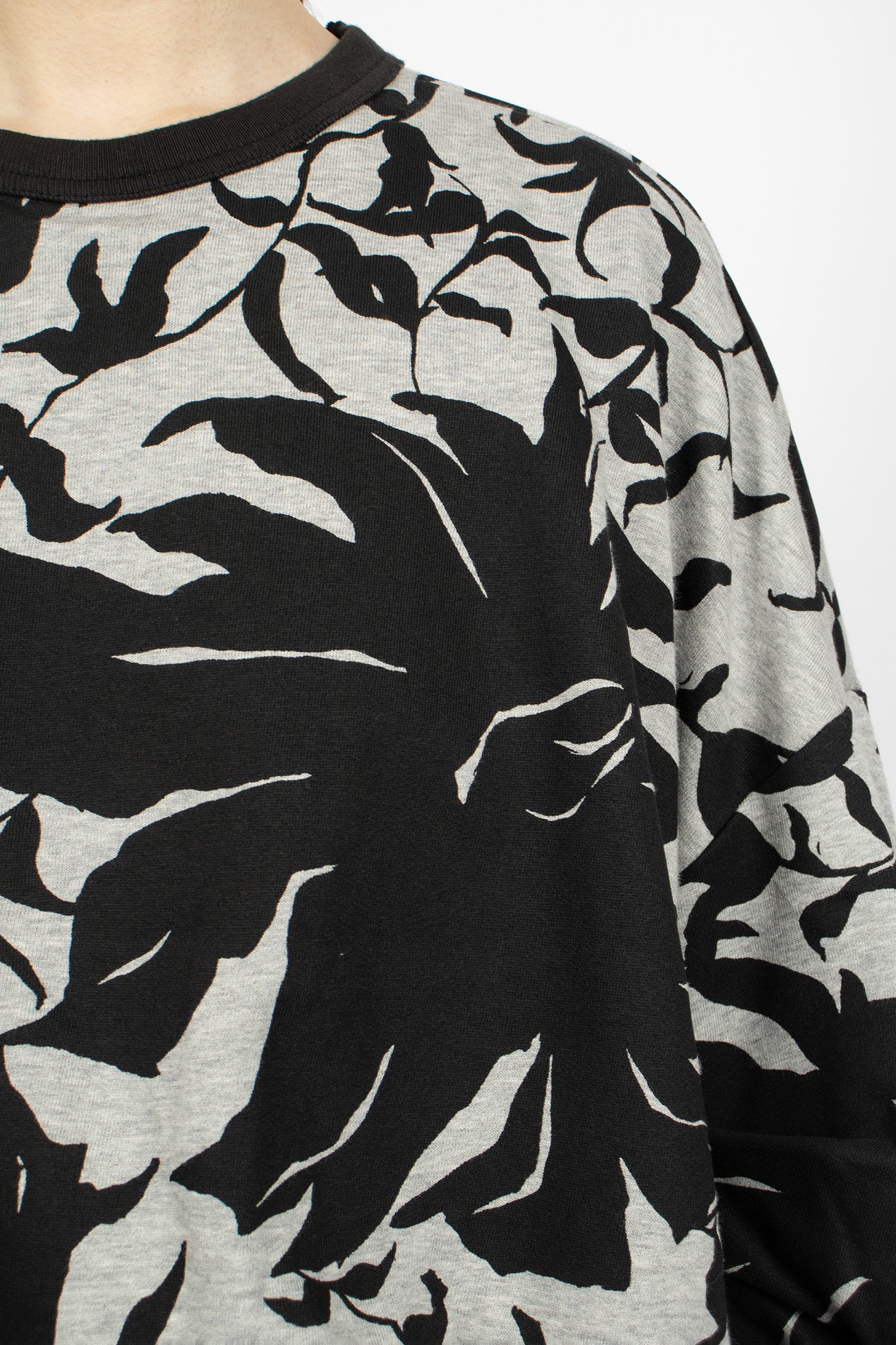 Draped Sweatshirt Grey Melange