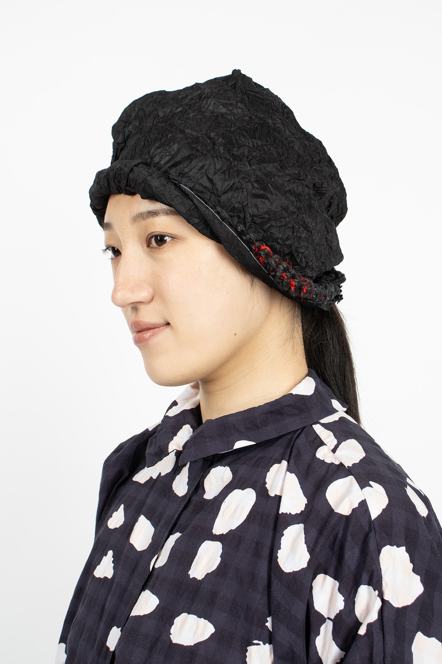 Washed Silk Hat Black