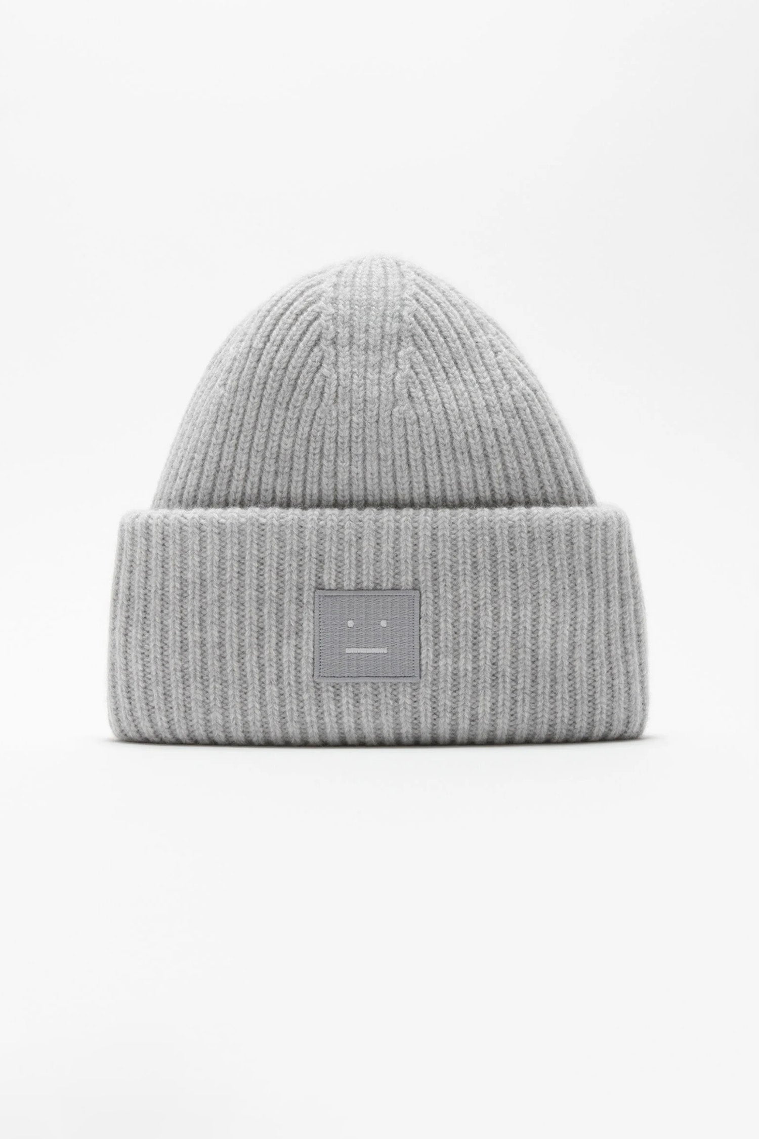 Ribbed Knit Beanie Light Grey Melange