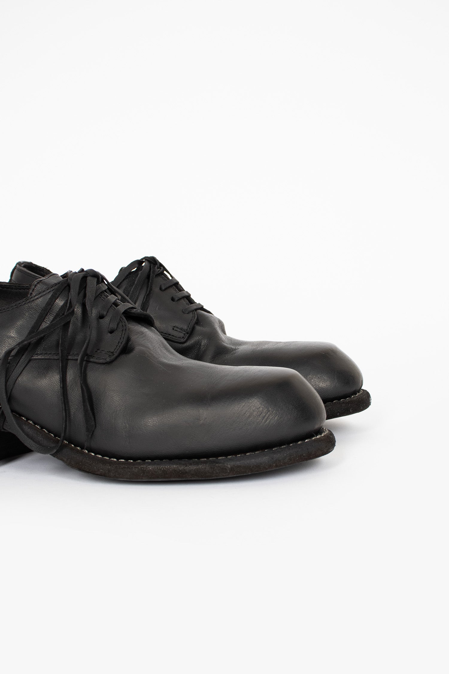 NB02 Chunky Heel Derby BLKT