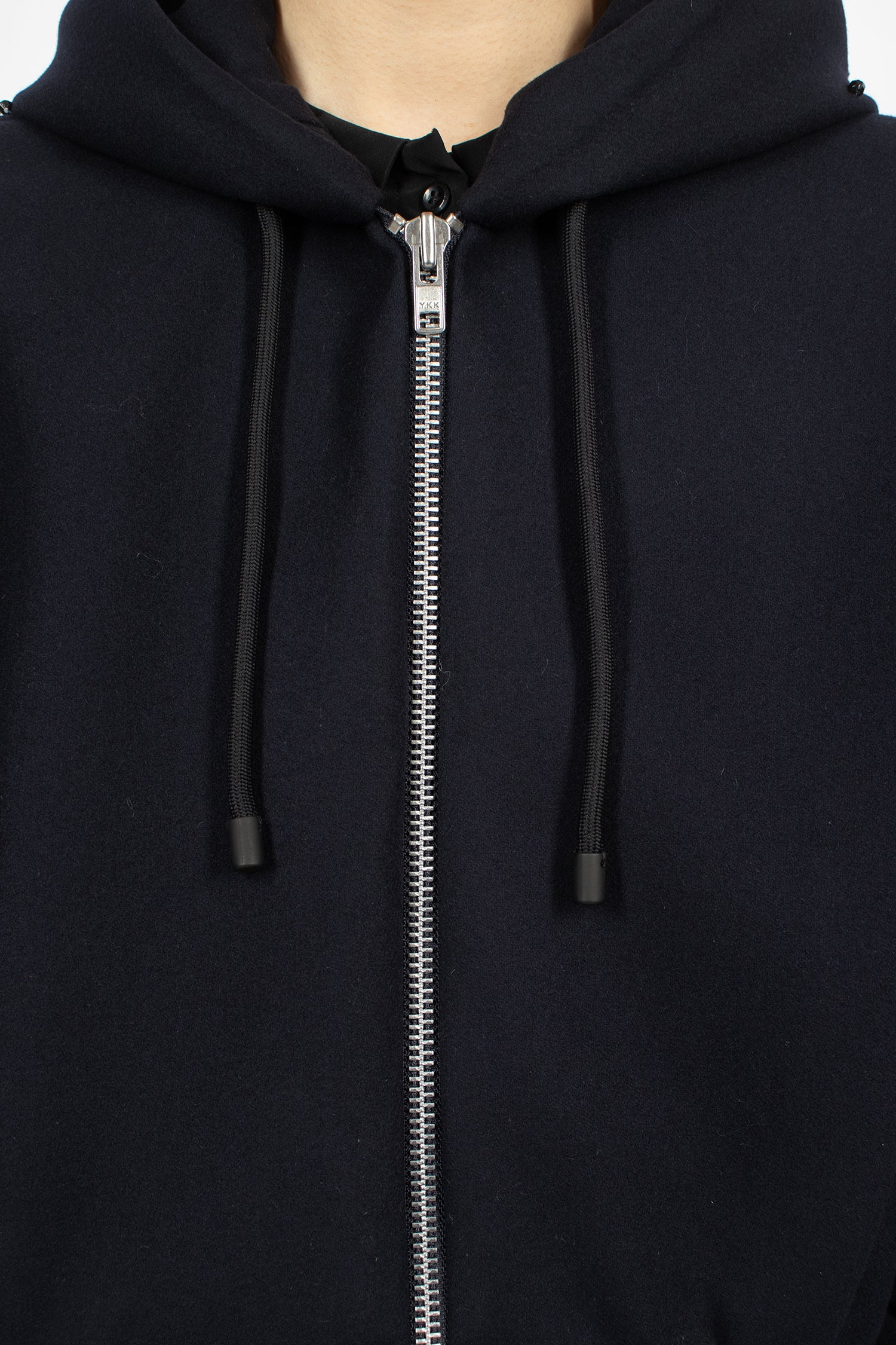 Hooded Zip-Up Bomber Navy/Jet