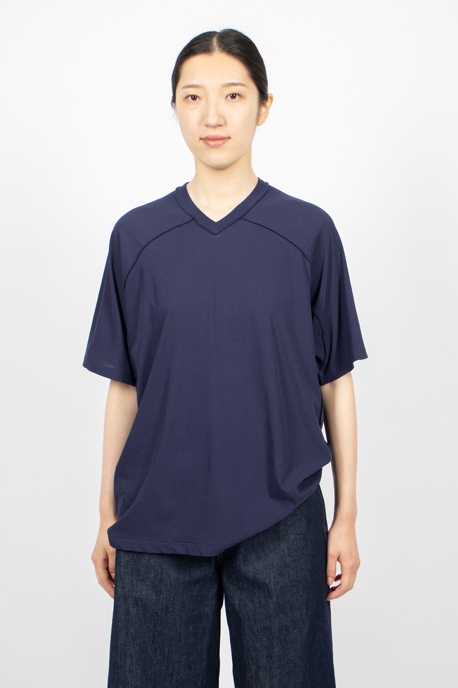 Inside Out V-Neck Tee Ink