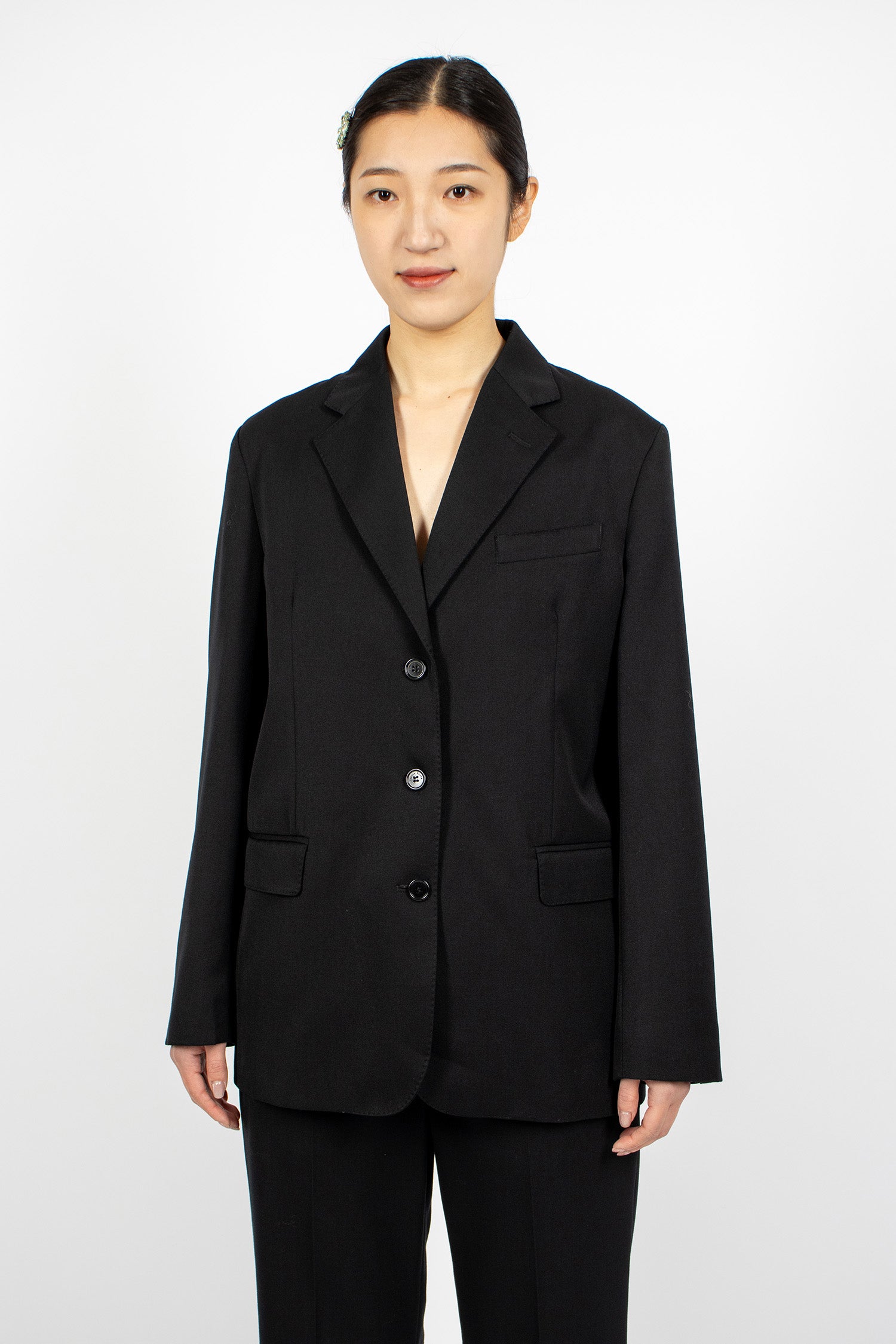 Cut-Out Bow Detail Jacket Black