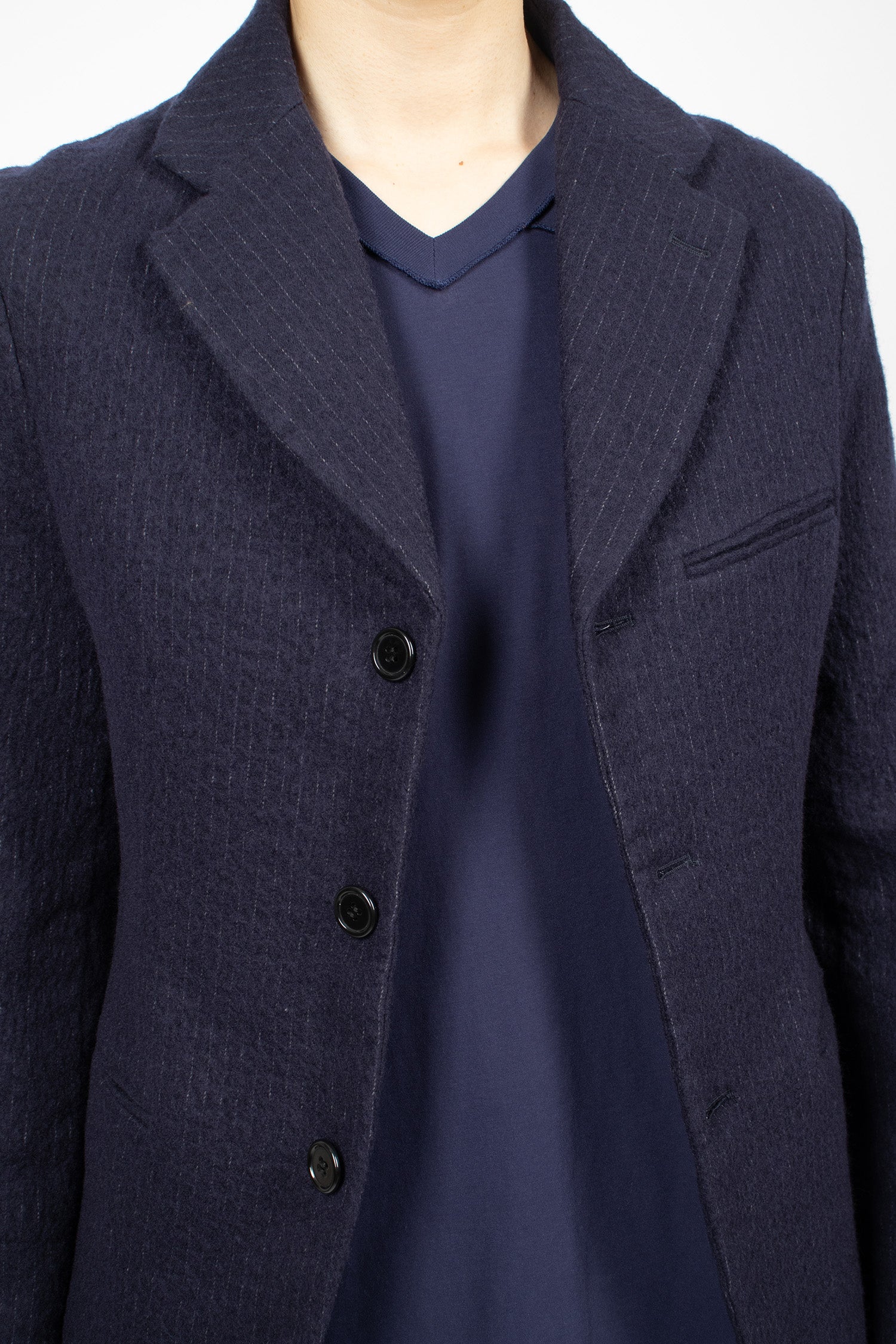 Boiled Pinstripe Blazer Ink