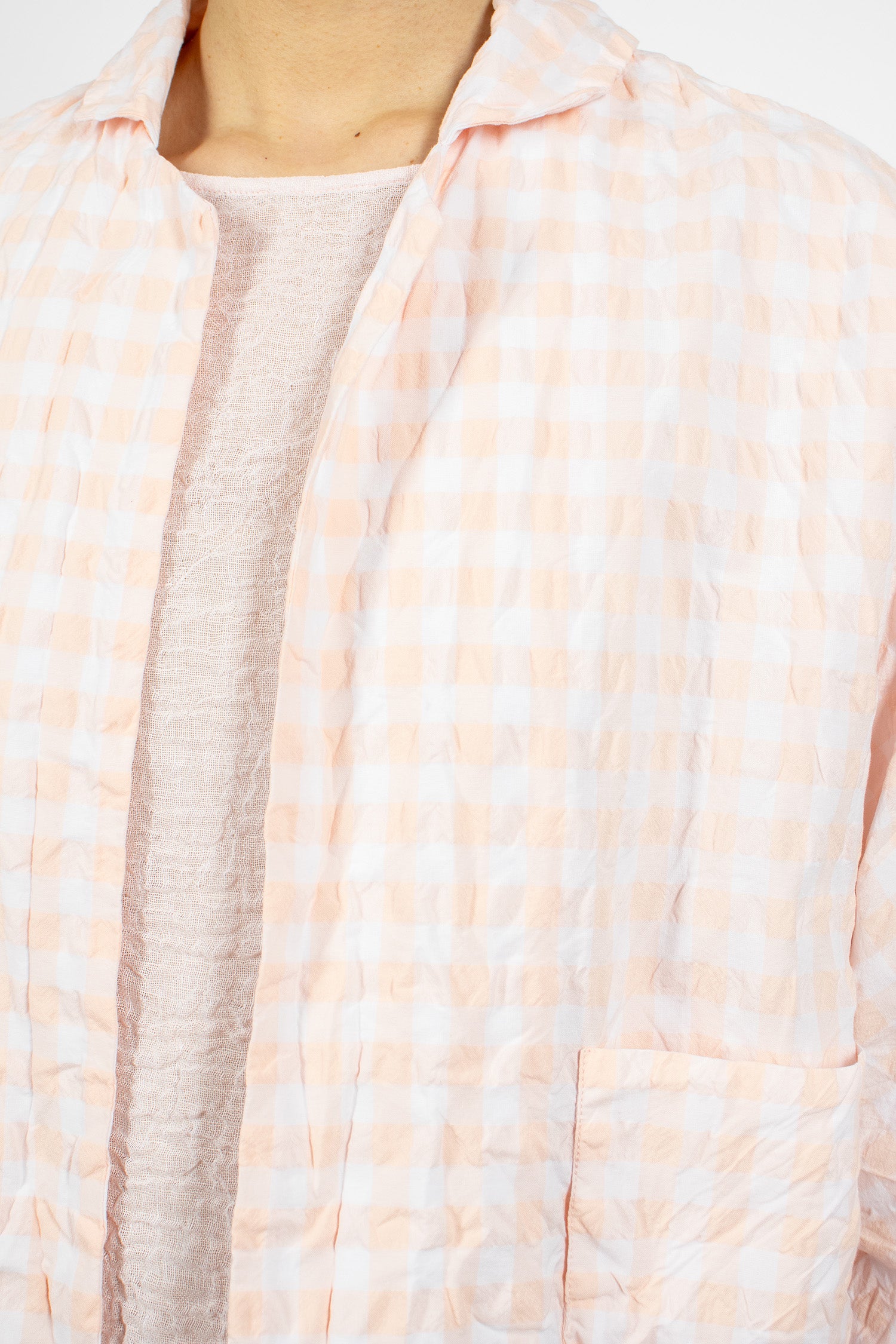 Peony Jacket White/Pale Pink Check