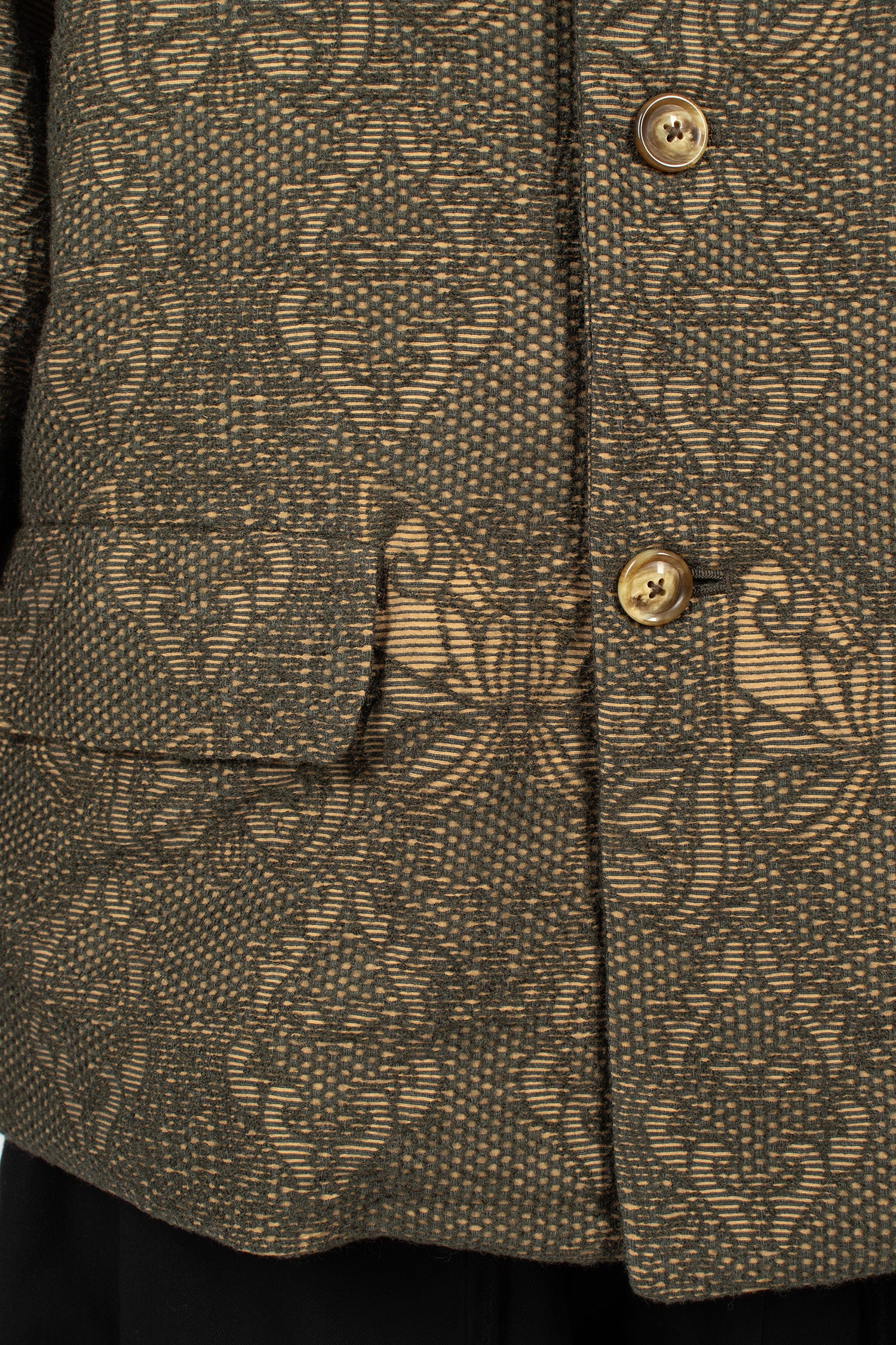 Stand Collar Jacket Papillon Jacquard