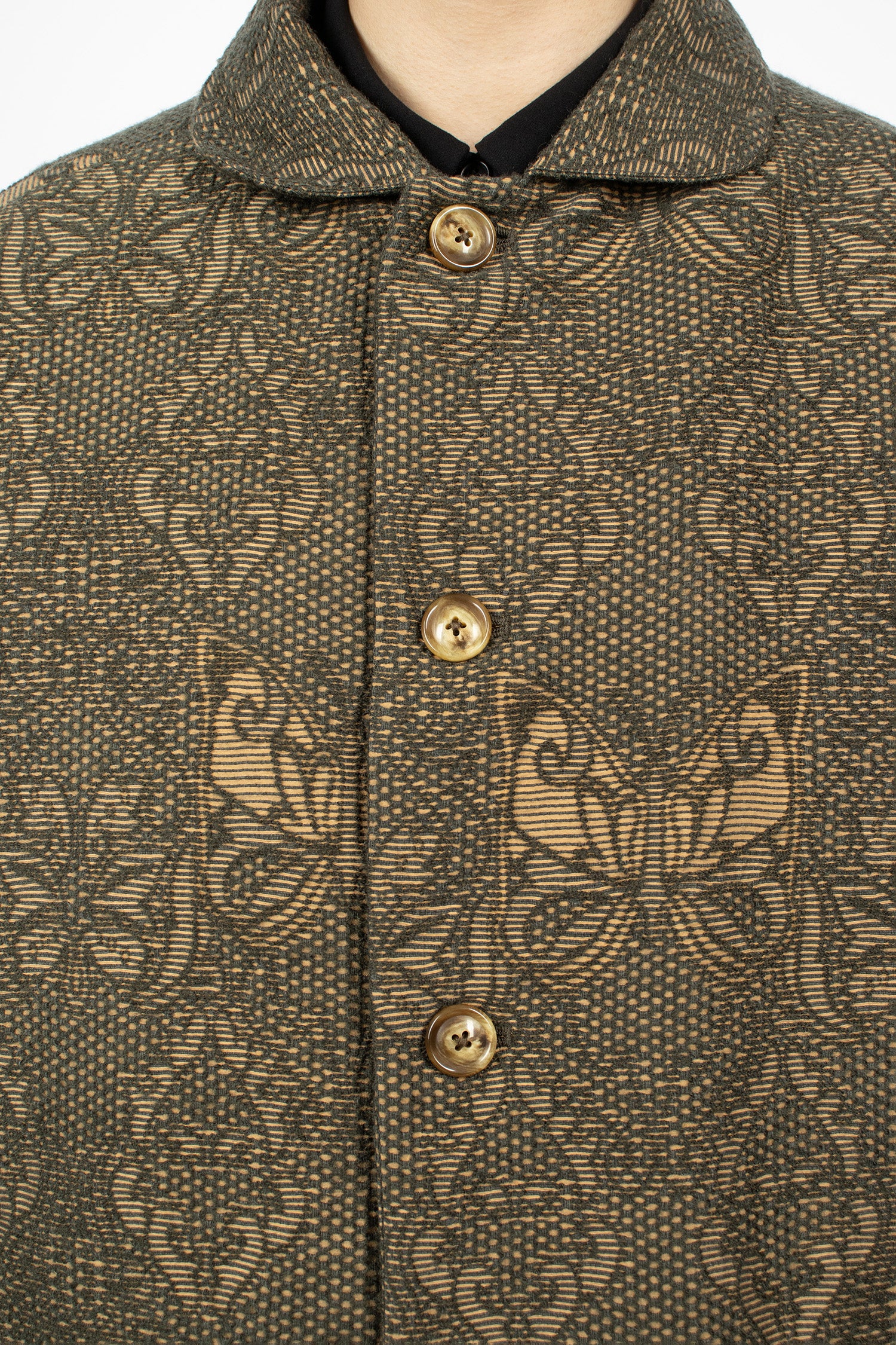 Stand Collar Jacket Papillon Jacquard