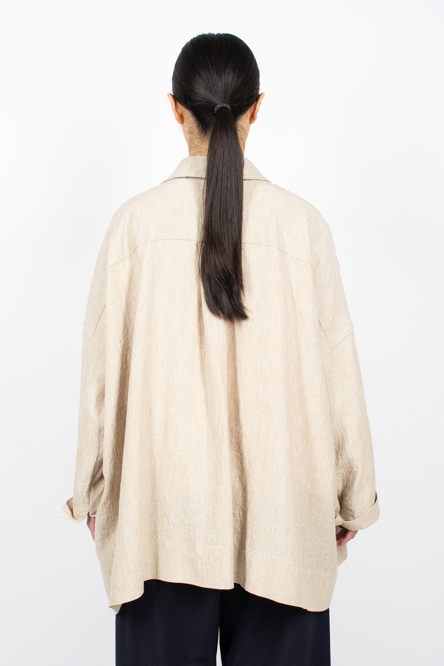 Oversized Linen Jacket Natural