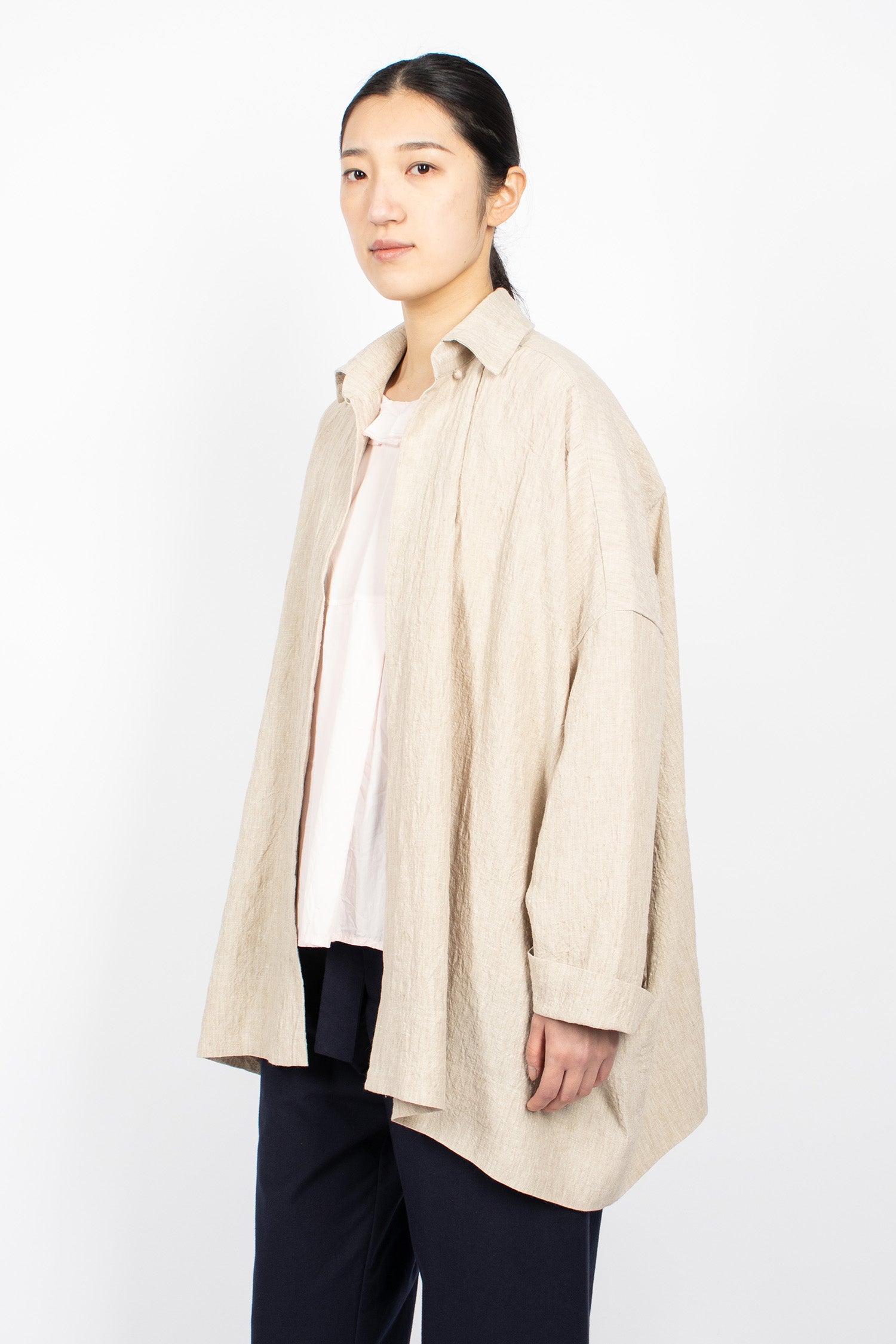 Oversized Linen Jacket Natural