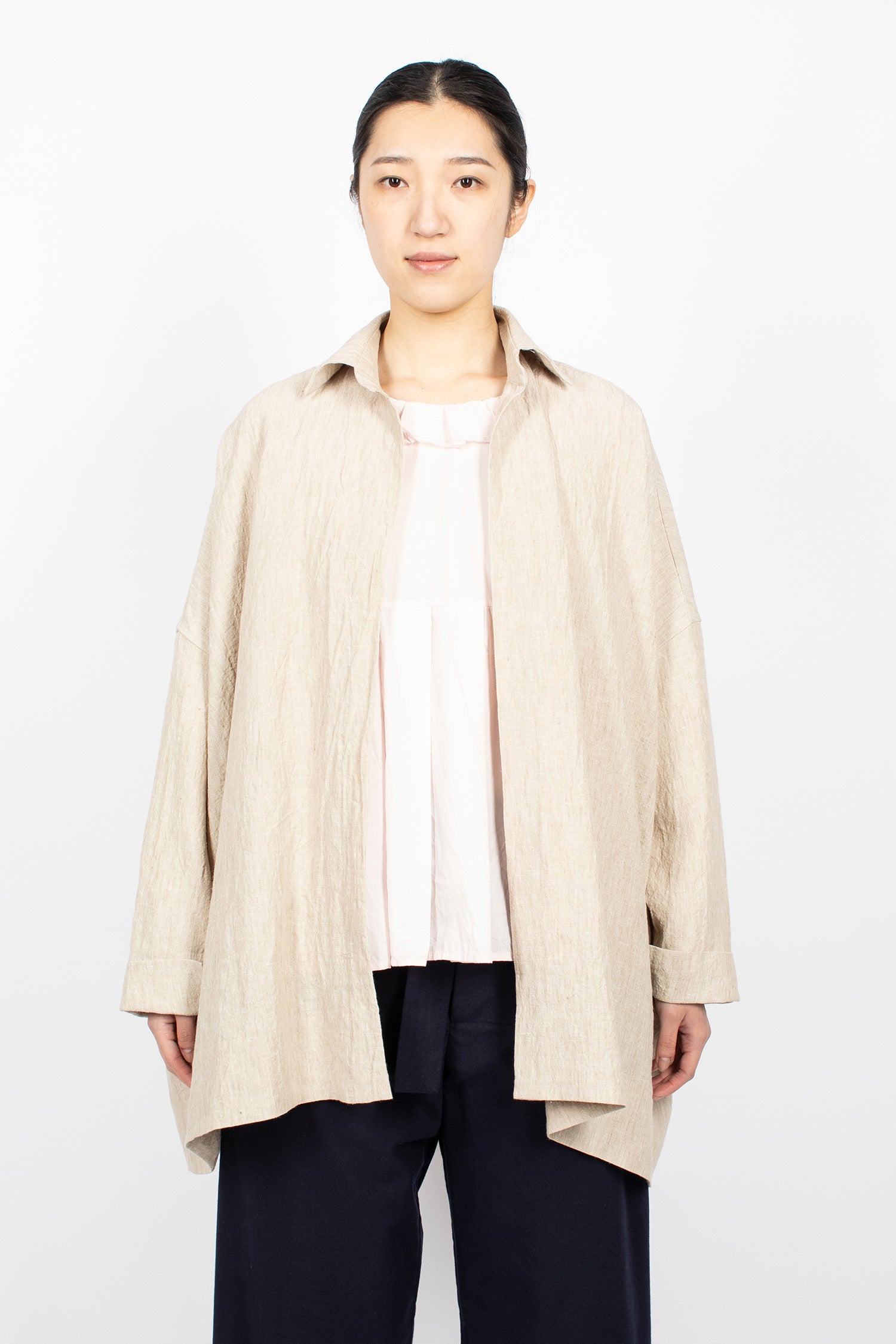 Oversized Linen Jacket Natural