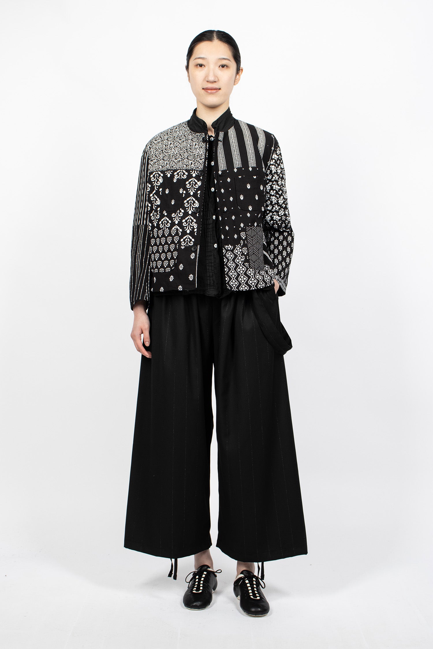 CN Jacket Black/White Patchwork Print