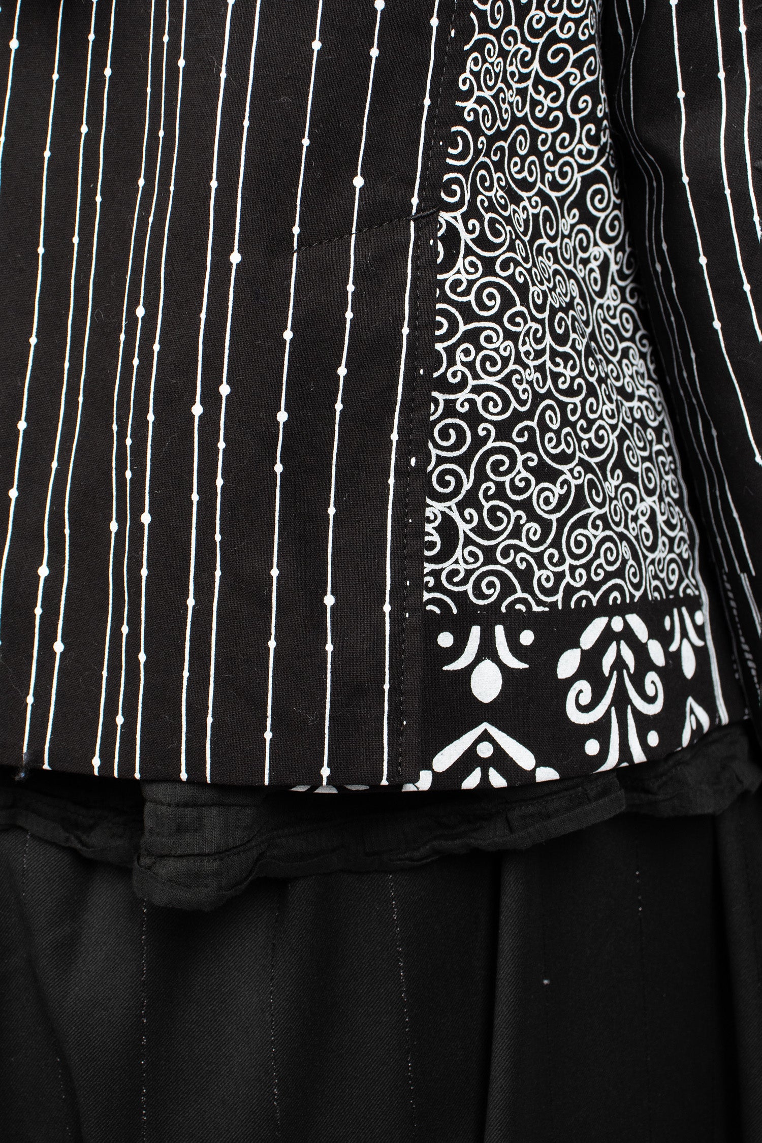 CN Jacket Black/White Patchwork Print