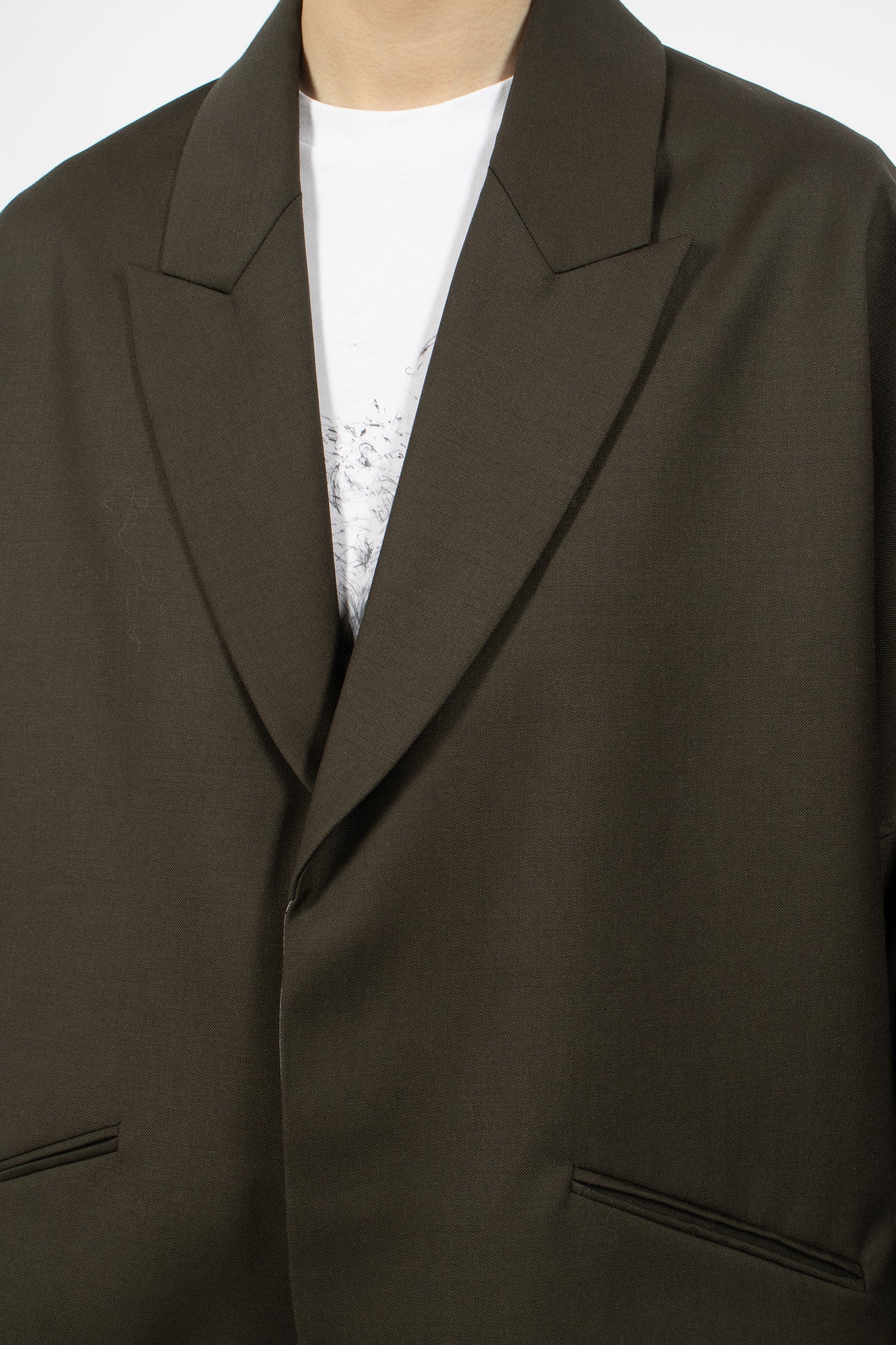 Relaxed Cardigan Blazer Army