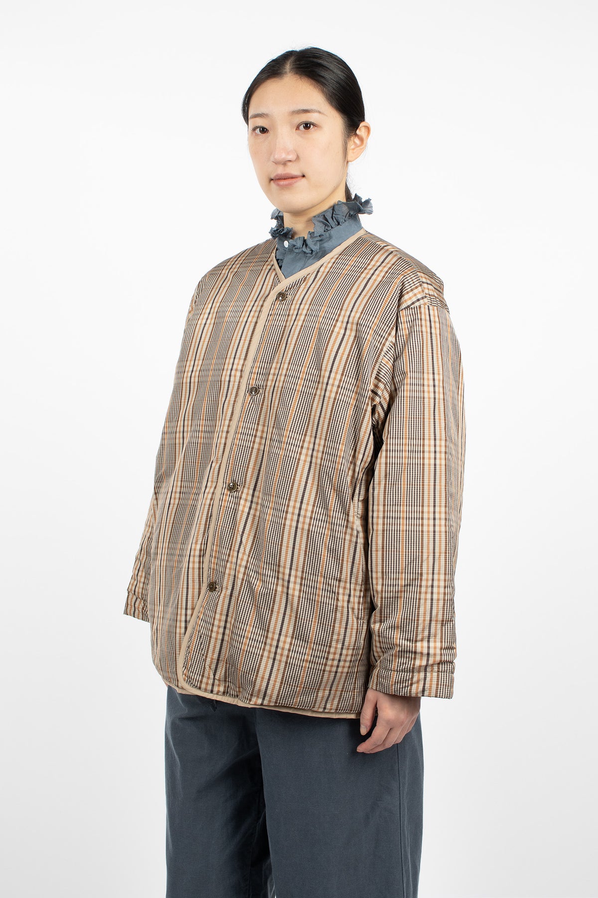 Reversible Padded Utility Jacket Brown