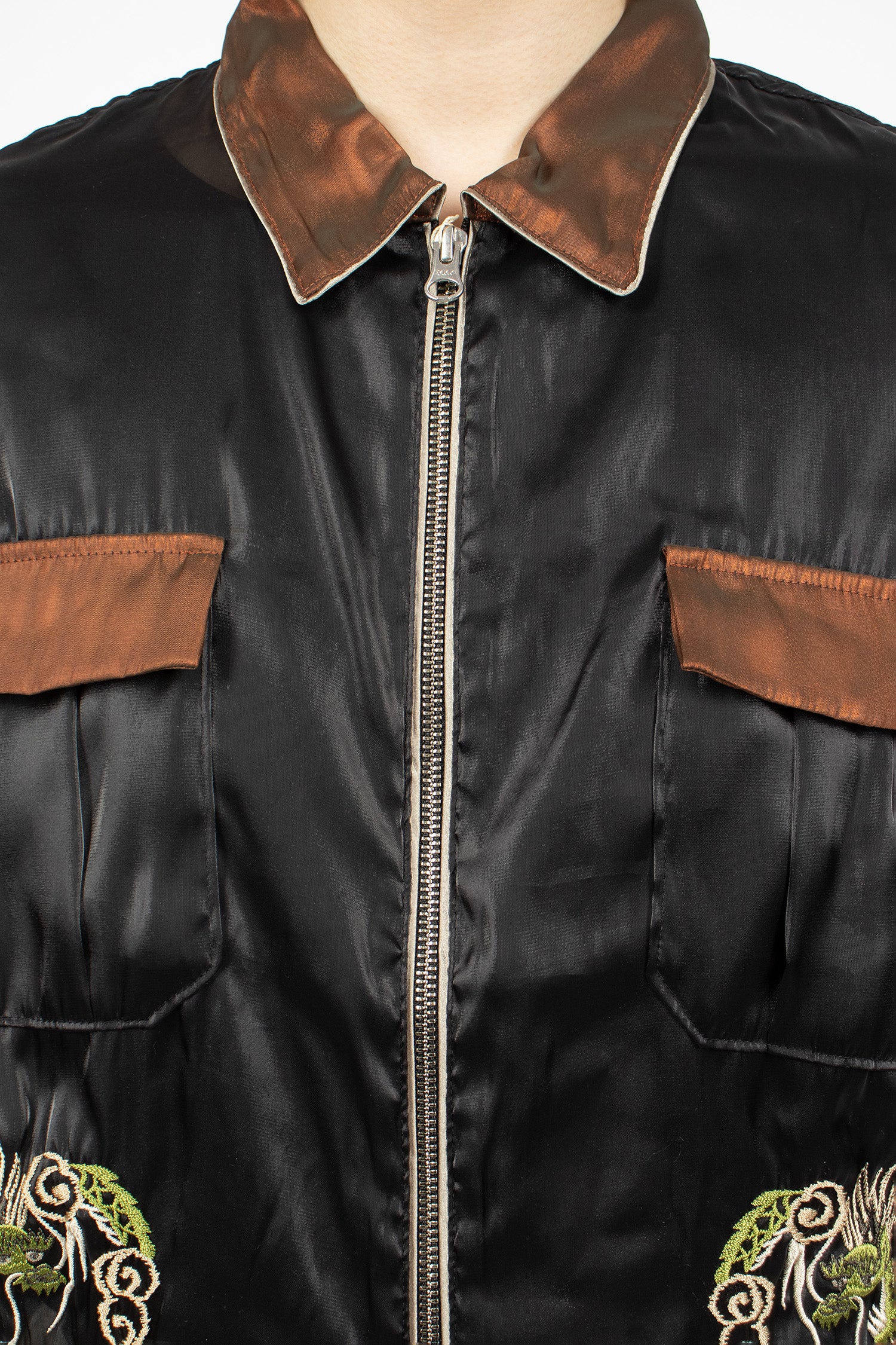 Mosquito Guard Embroidery Jacket Black/Brown