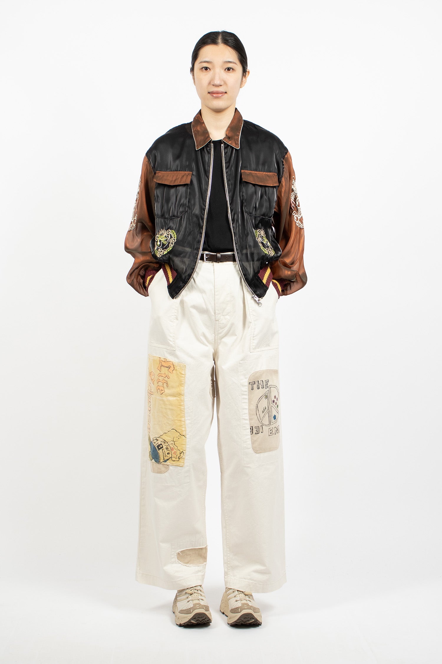 Mosquito Guard Embroidery Jacket Black/Brown