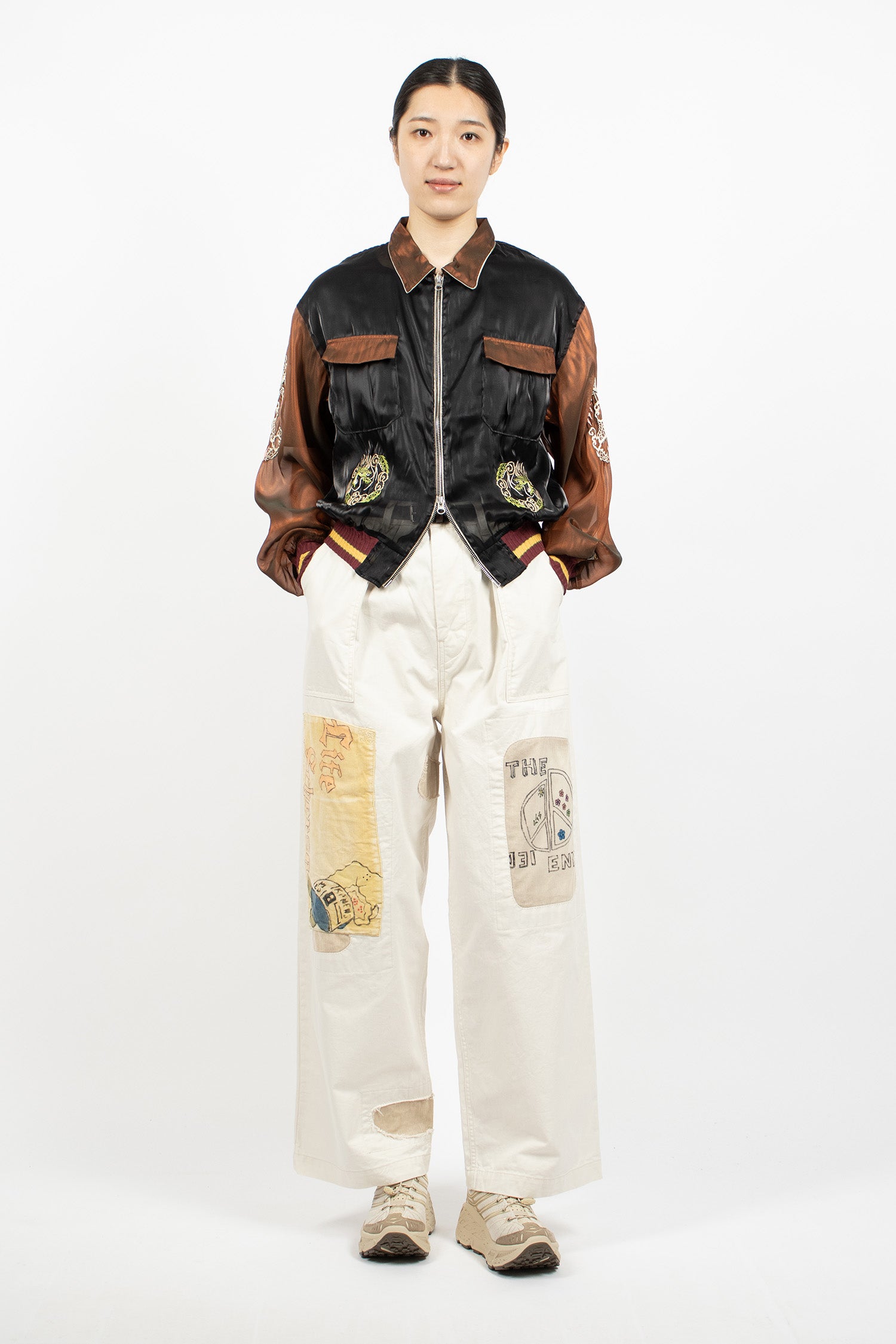 Mosquito Guard Embroidery Jacket Black/Brown