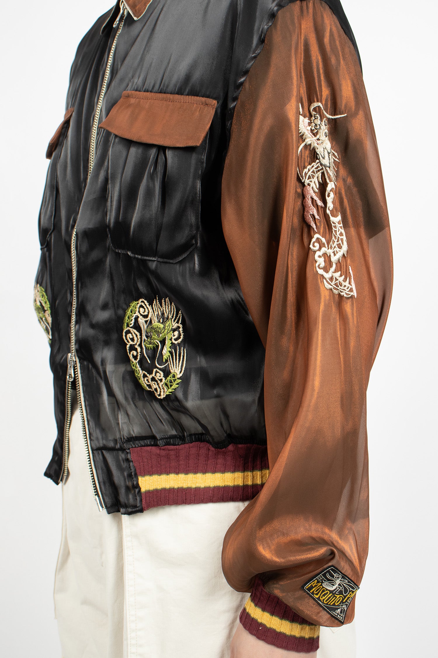 Mosquito Guard Embroidery Jacket Black/Brown