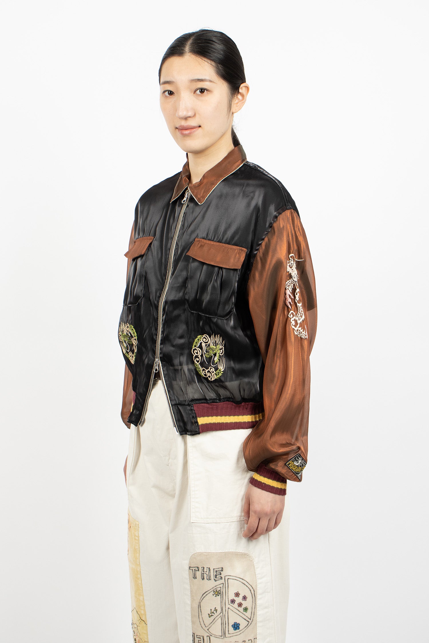 Mosquito Guard Embroidery Jacket Black/Brown