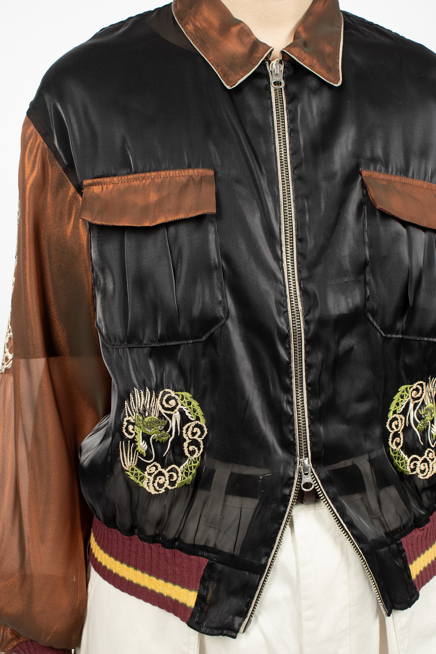 Mosquito Guard Embroidery Jacket Black/Brown