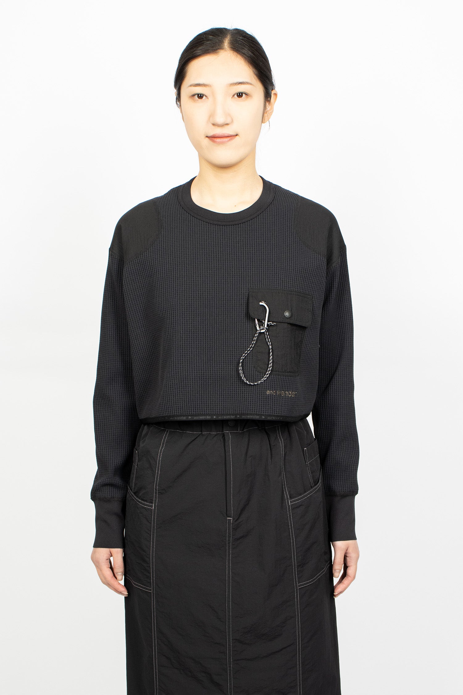 PE Waffle Short T-Shirt Black