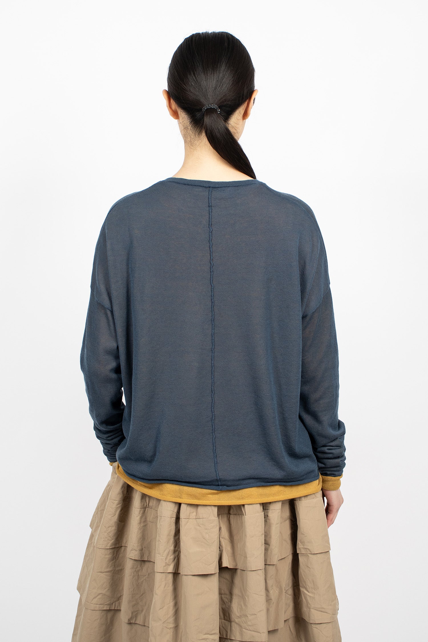 Double-Layered Jumper Blue/Cumin