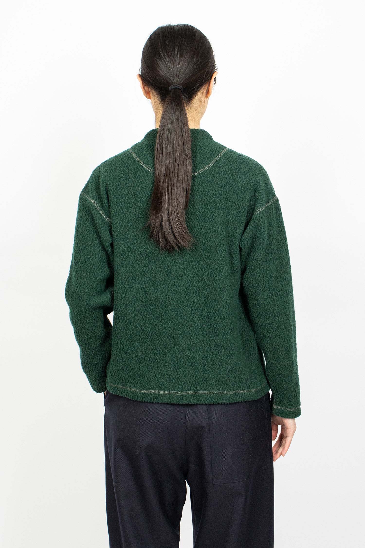 Re Wool JQ Crew Neck Green