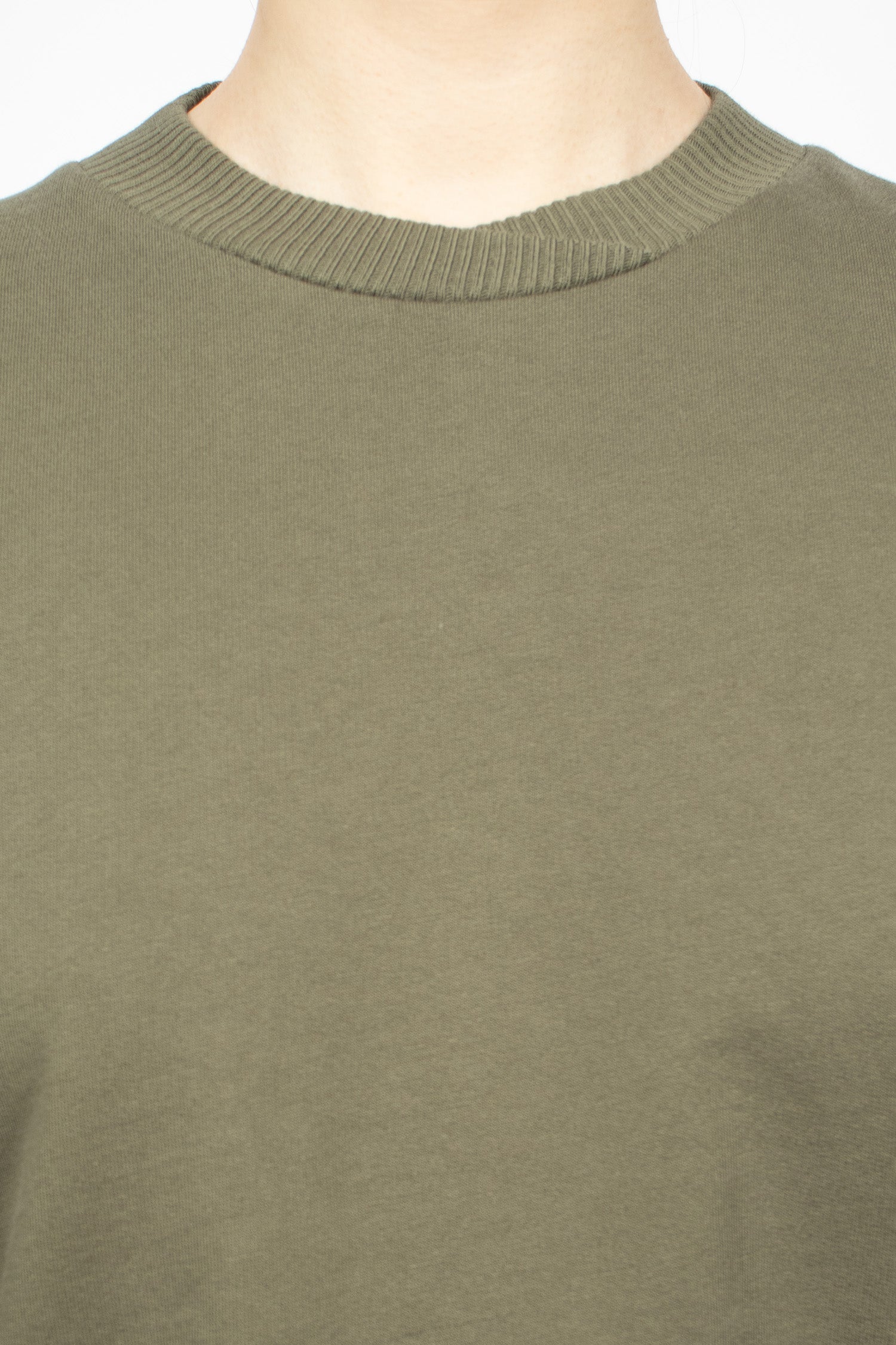 Cross Neck Sweatshirt Uniform Green