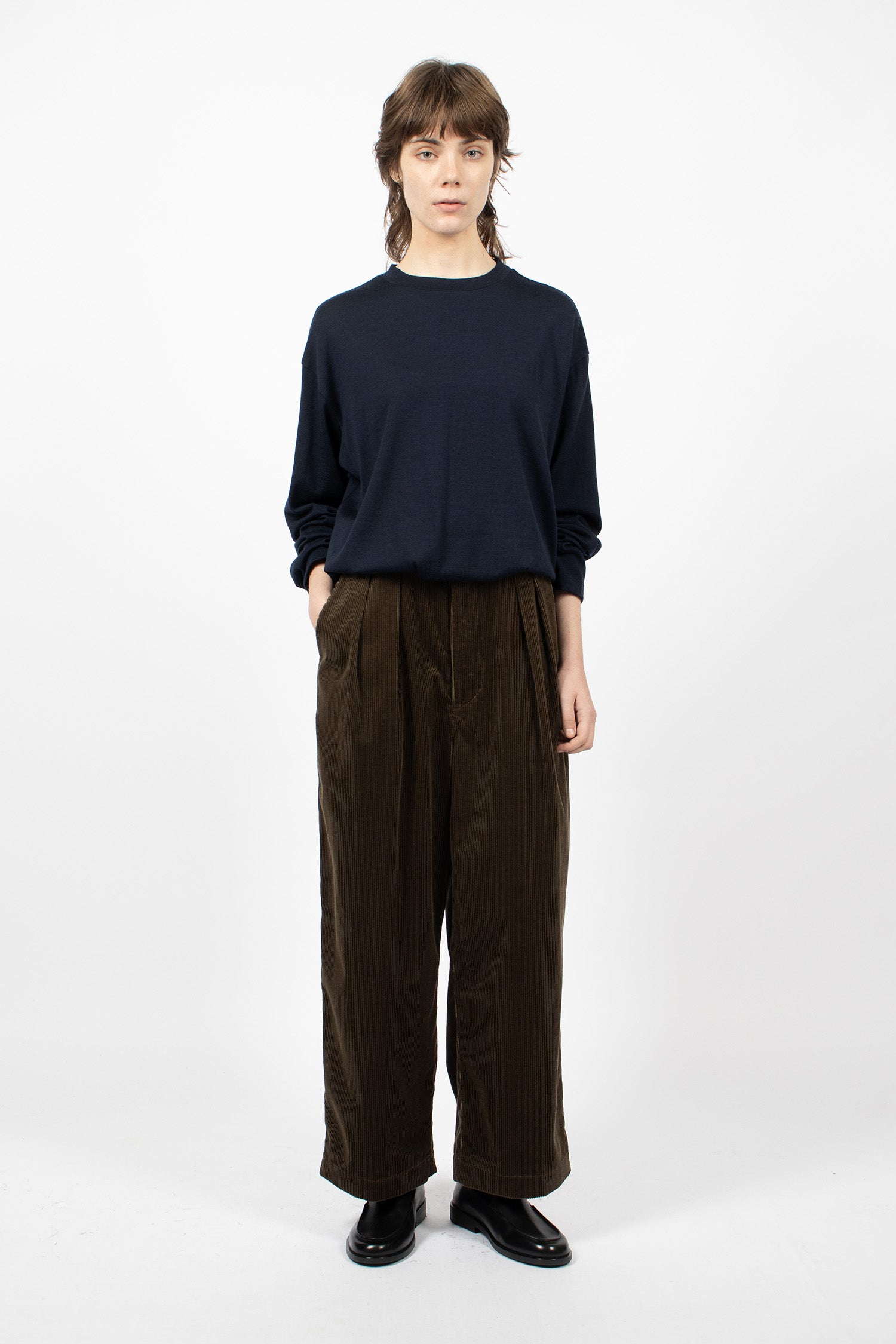 Crew Neck Big Pullover Navy