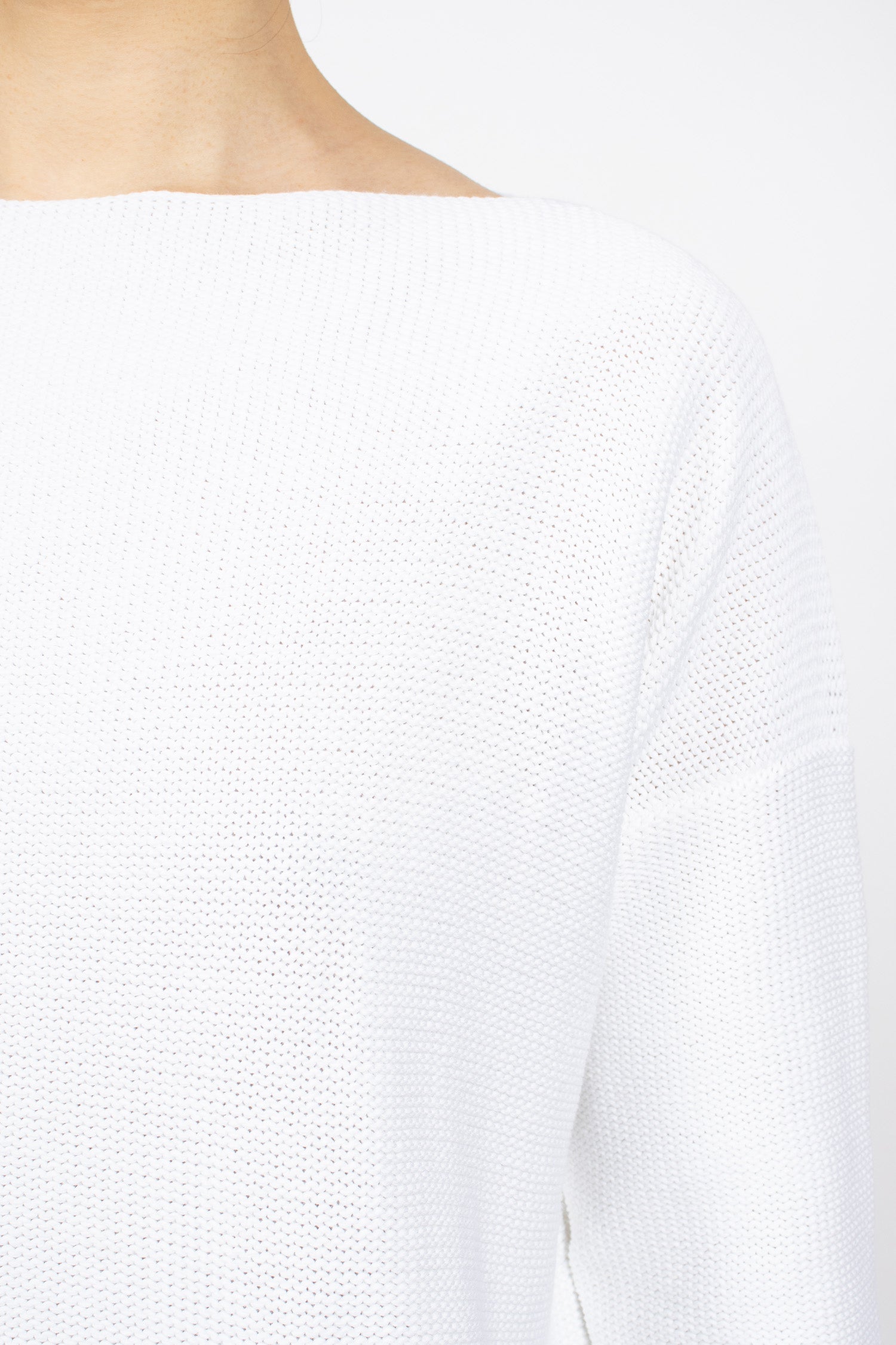 Knit Boatneck Sweater 5 White