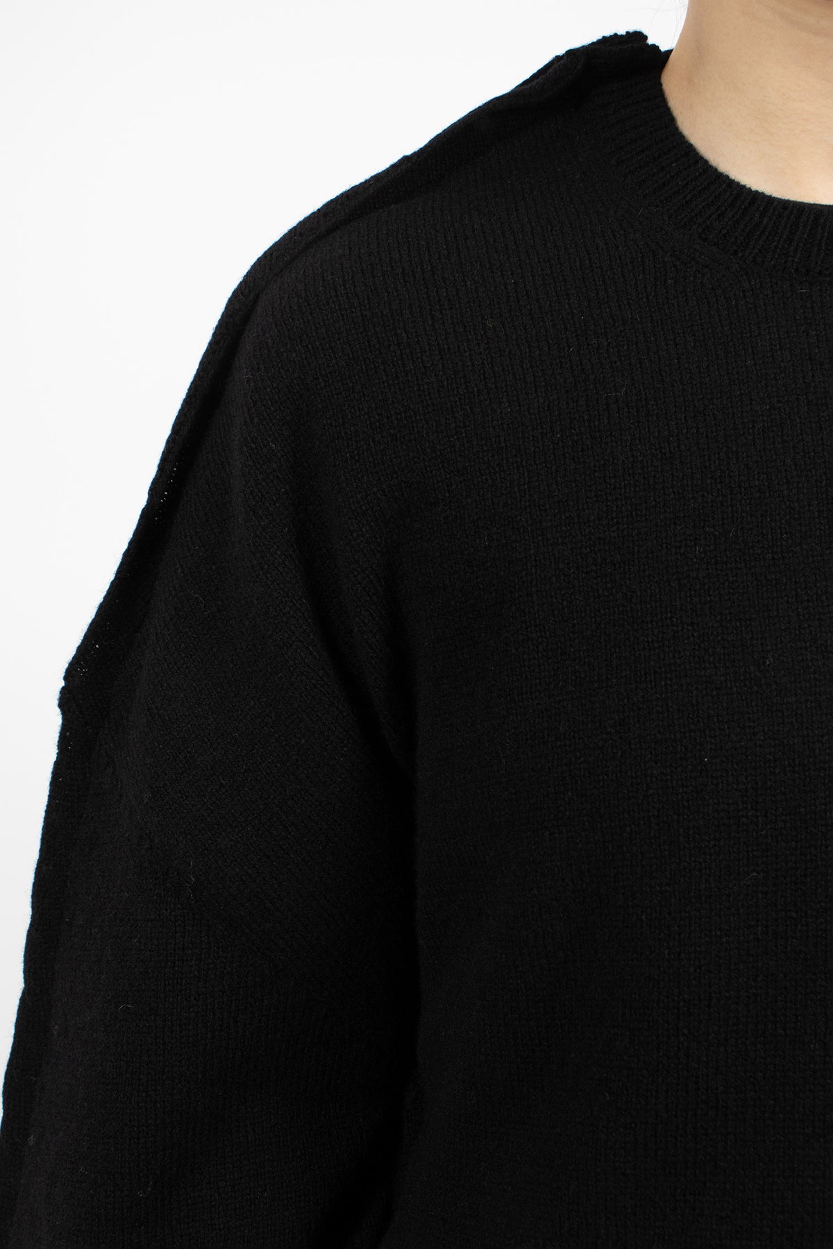 Curved Seam Jumper Black