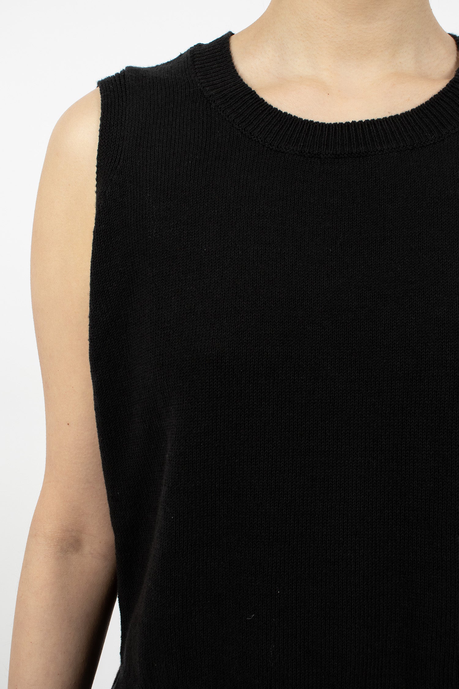 Knitted Tank Top Off-Black