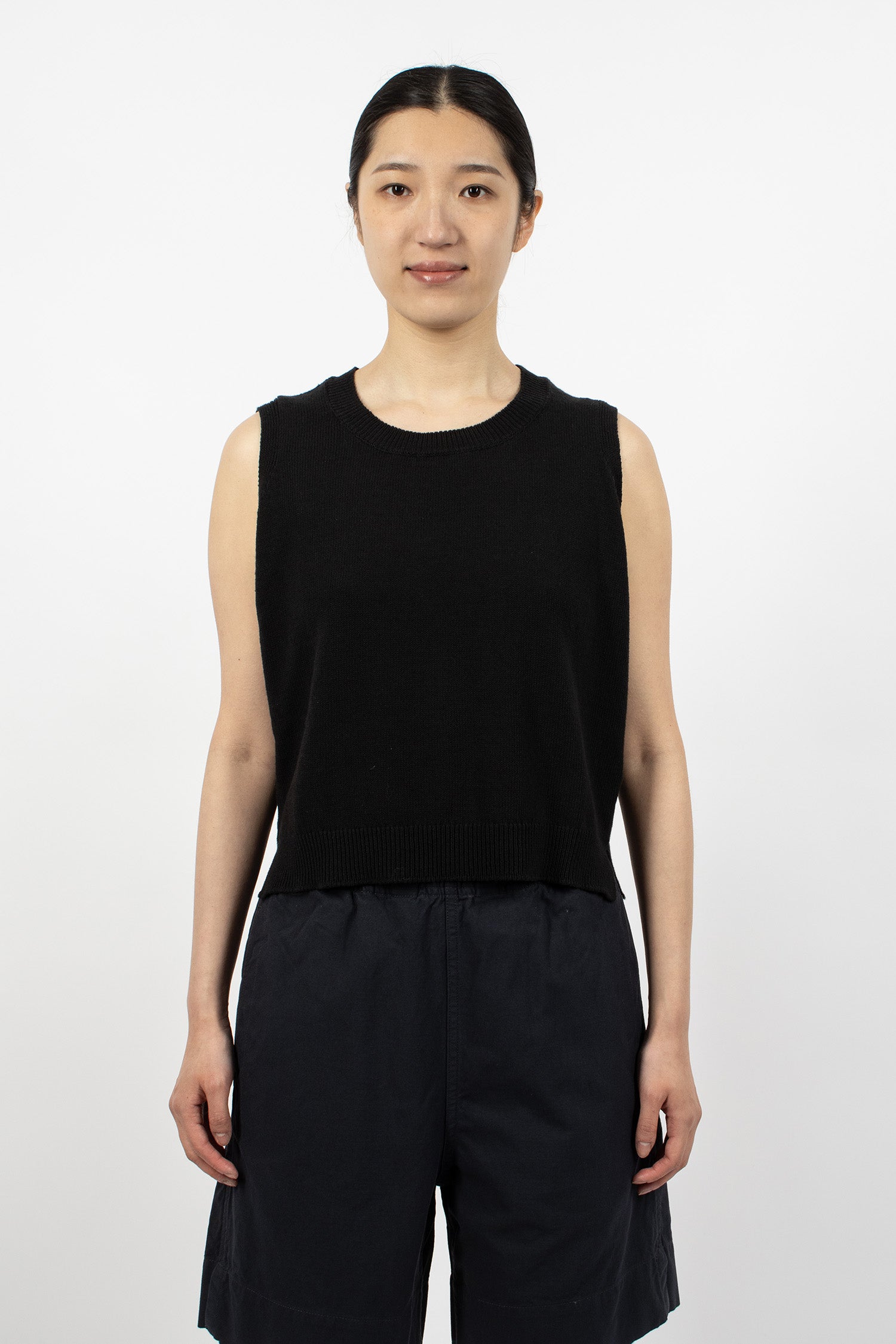 Knitted Tank Top Off-Black