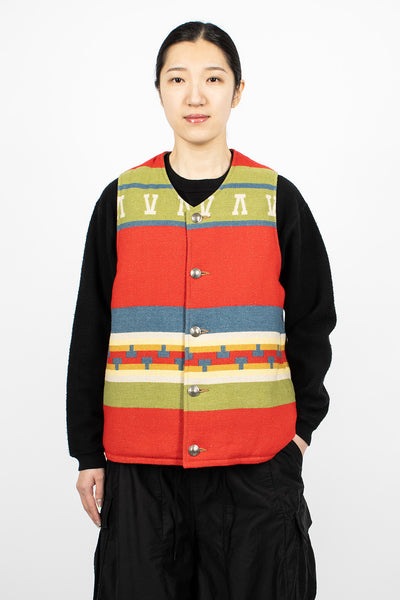 visvim ICT Kora down vest ヴィンテージバンダナ Kora Reversible Down Vest Red