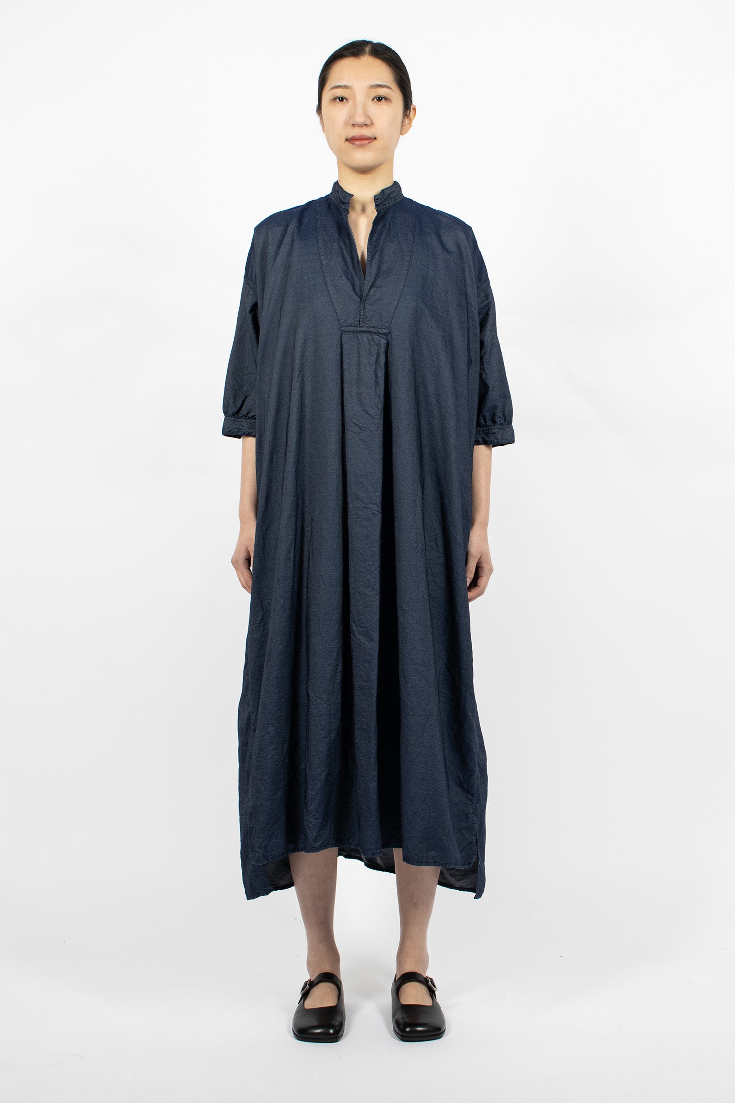 Kora Long Shirt Navy Blue Denim