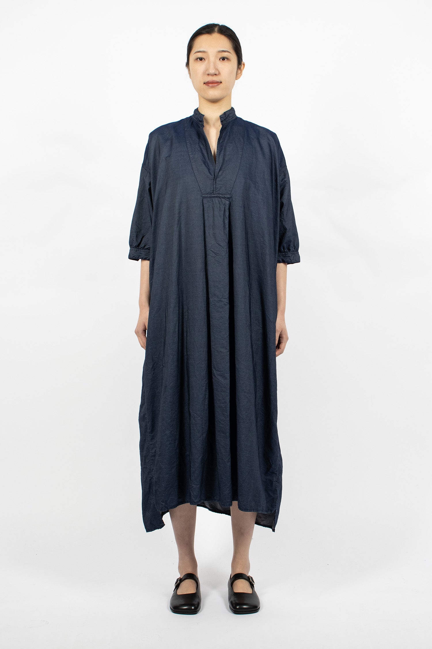 Kora Long Shirt Navy Blue Denim