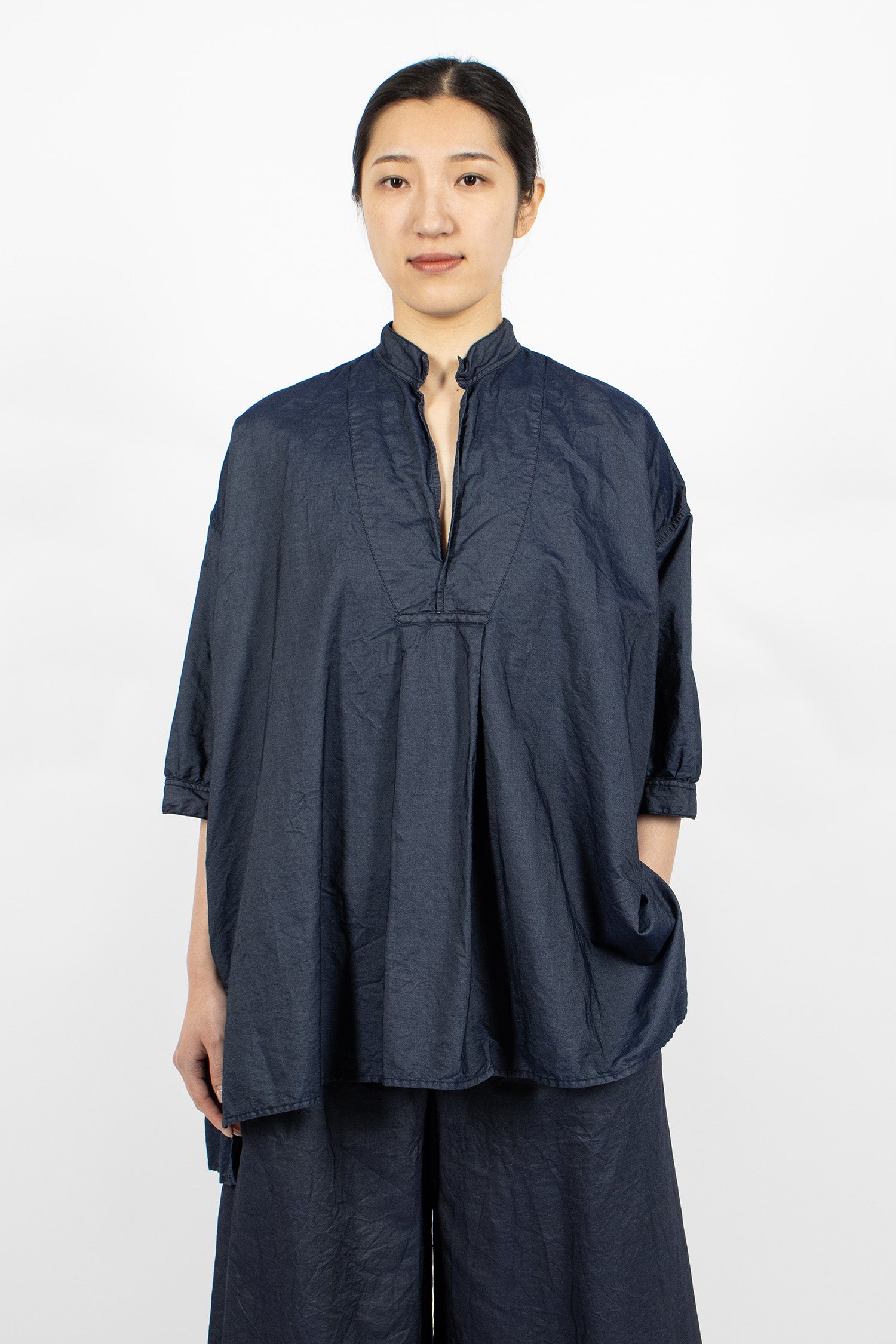 Kora Shirt Navy Blue Denim