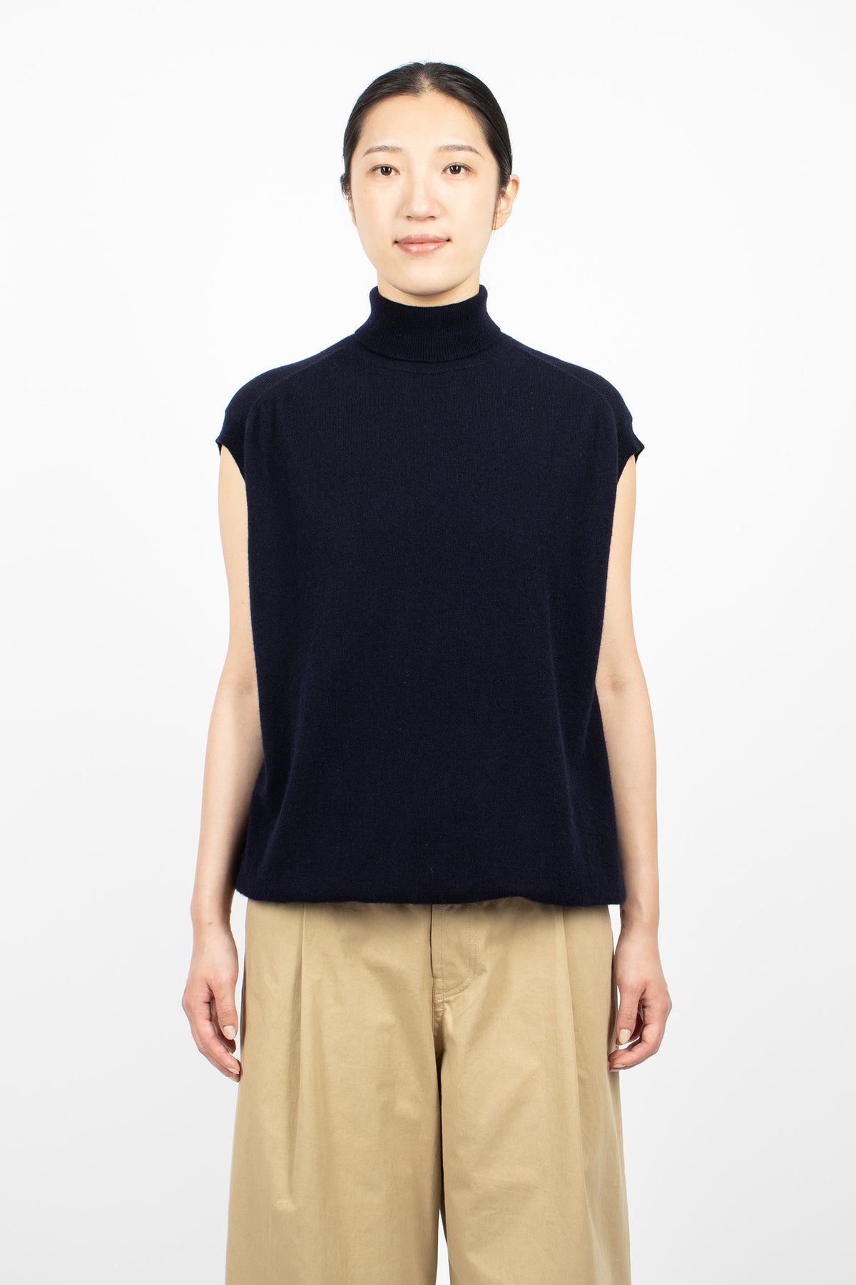 Maia Sleeveless Knit Pullover Midnight