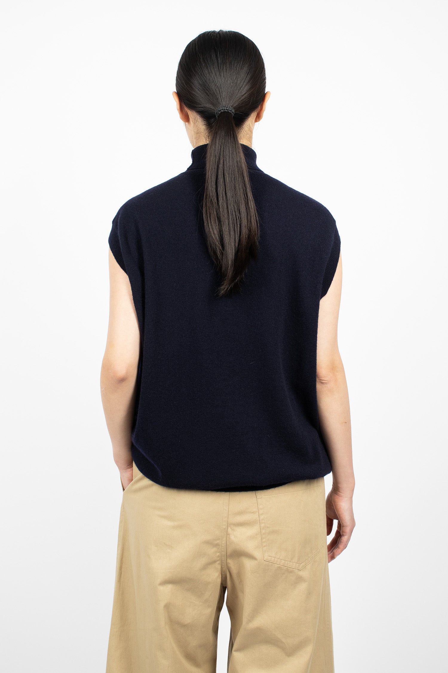 Maia Sleeveless Knit Pullover Midnight