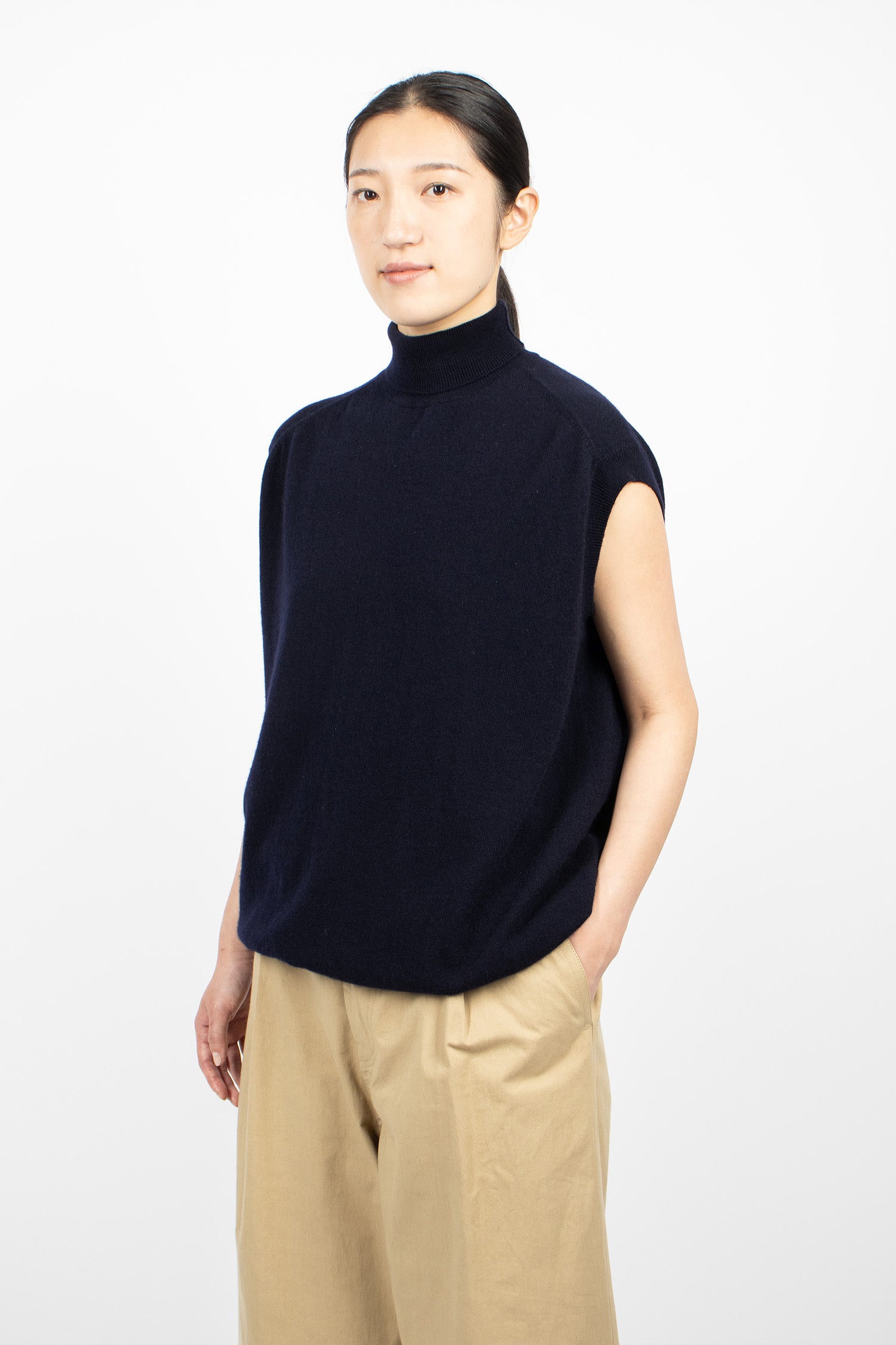 Maia Sleeveless Knit Pullover Midnight