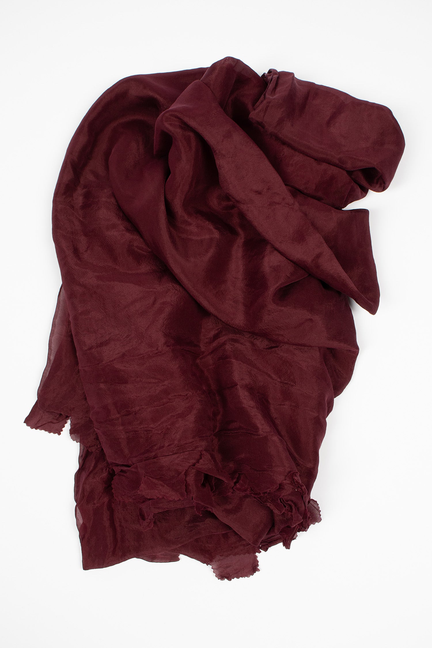 Silk Habotai Light Scarf Prune