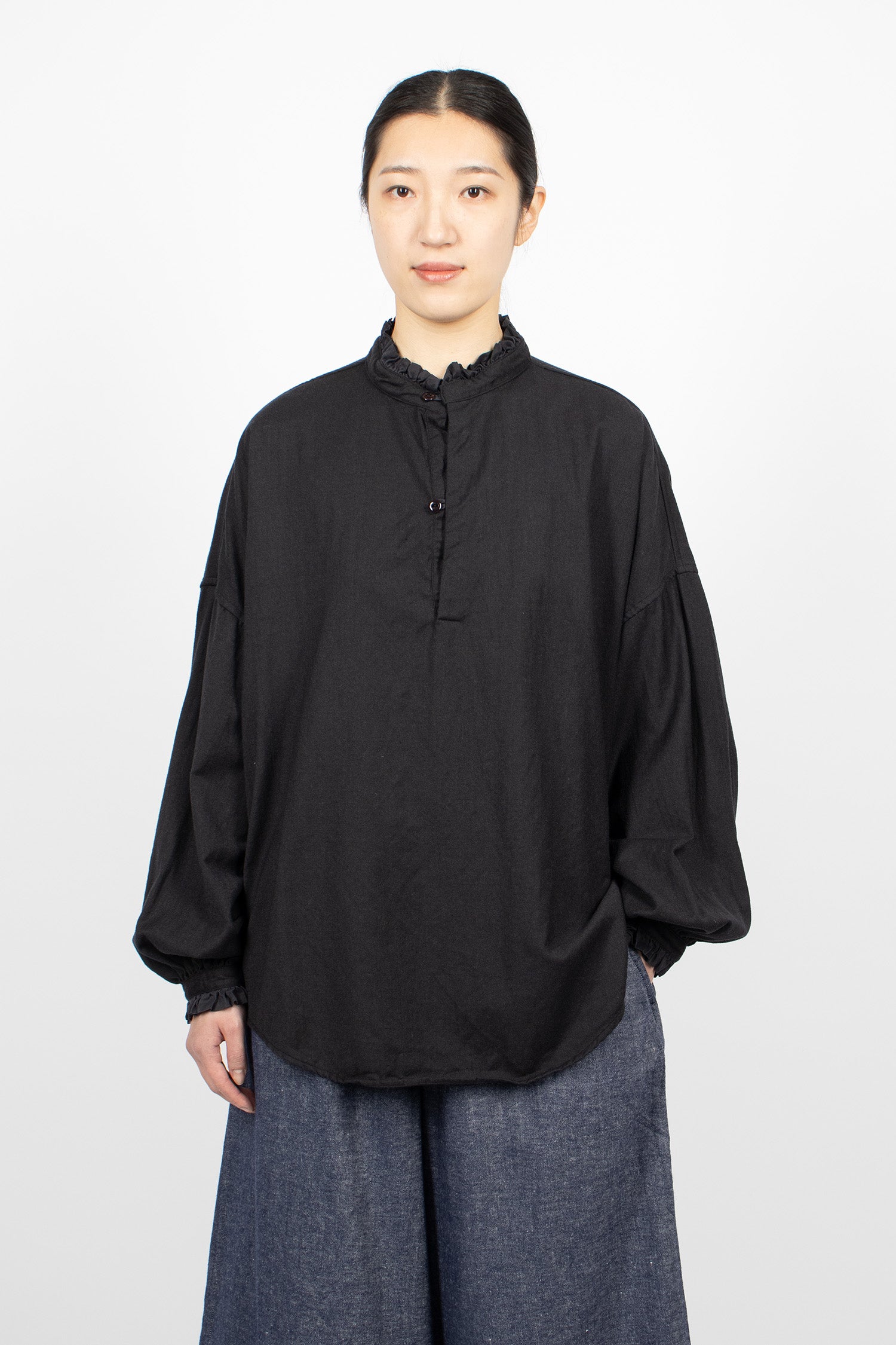 Mini Medici Shirt Black Wool
