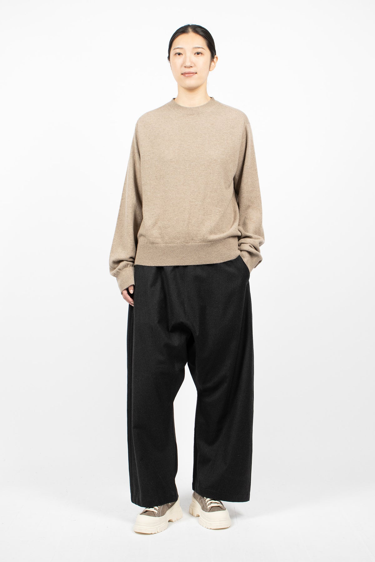Minos Cashmere Pullover Sahara Melange