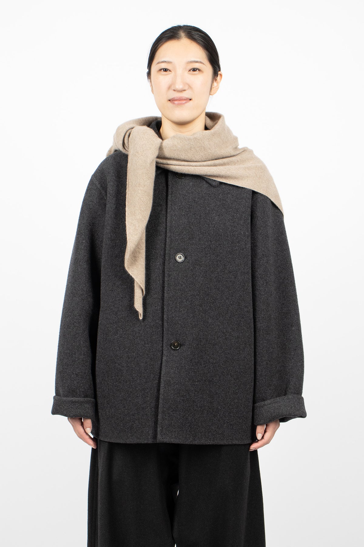 Monk Cashmere Scarf Sahara Melange