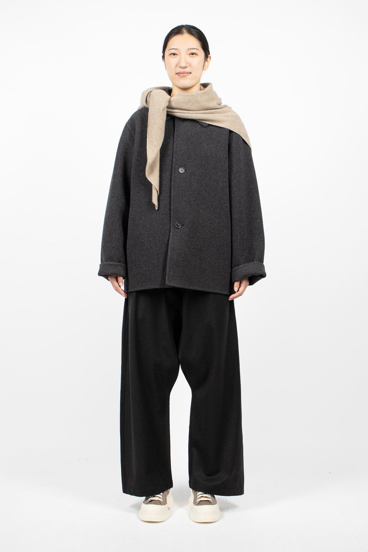 Monk Cashmere Scarf Sahara Melange