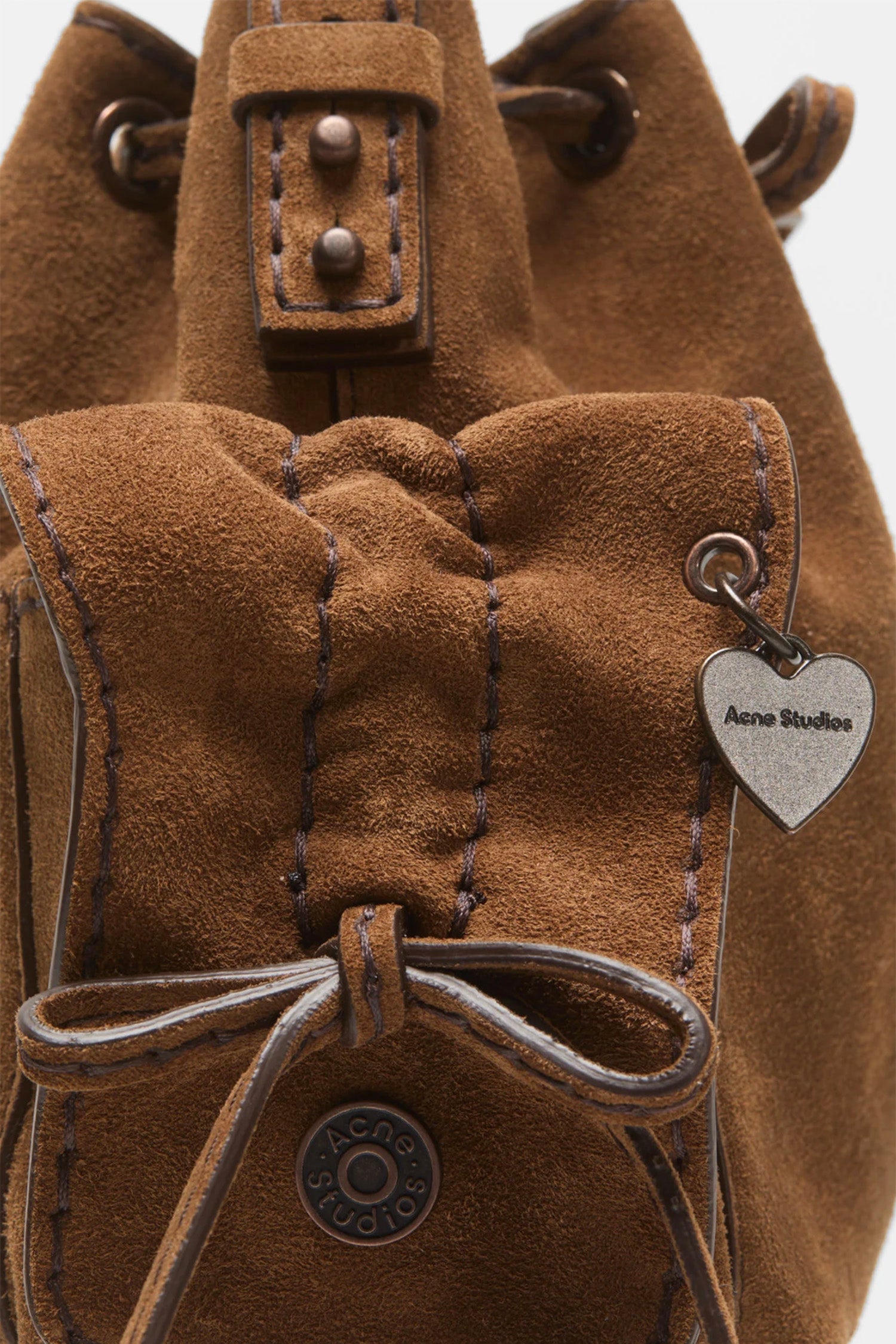 Multipocket Mini Bucket Bag Cognac Brown